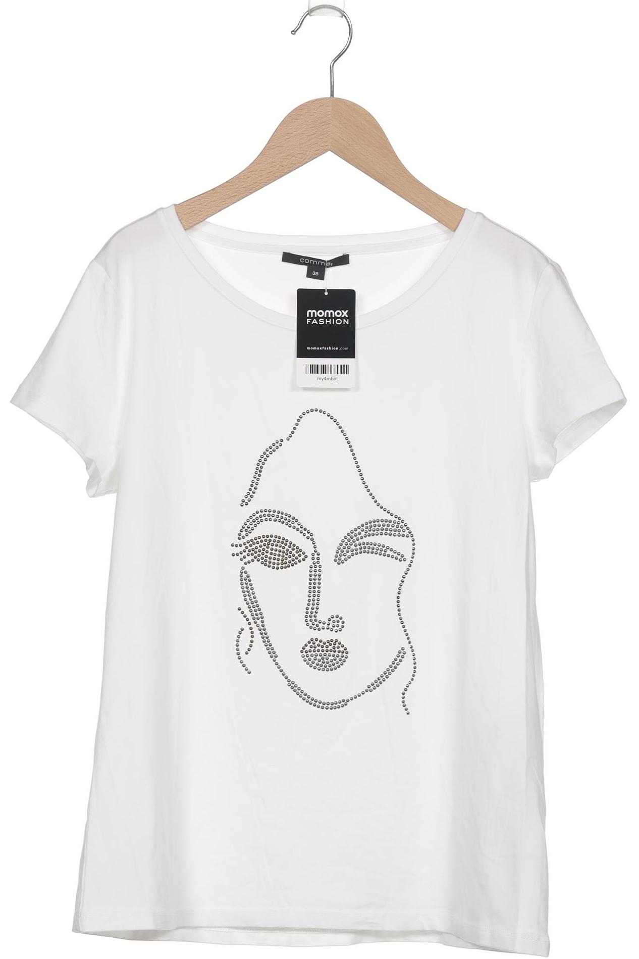 

Comma Damen T-Shirt, weiß, Gr. 38