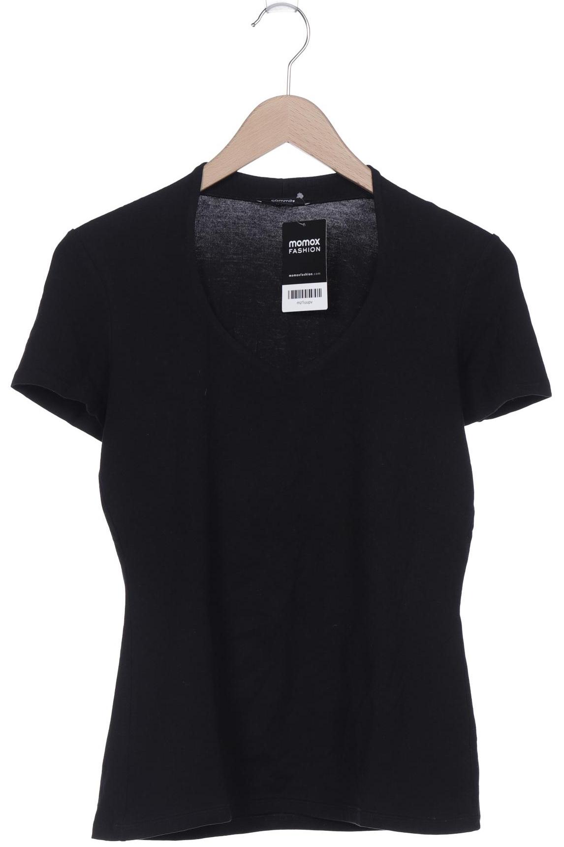 

Comma Damen T-Shirt, schwarz, Gr. 38