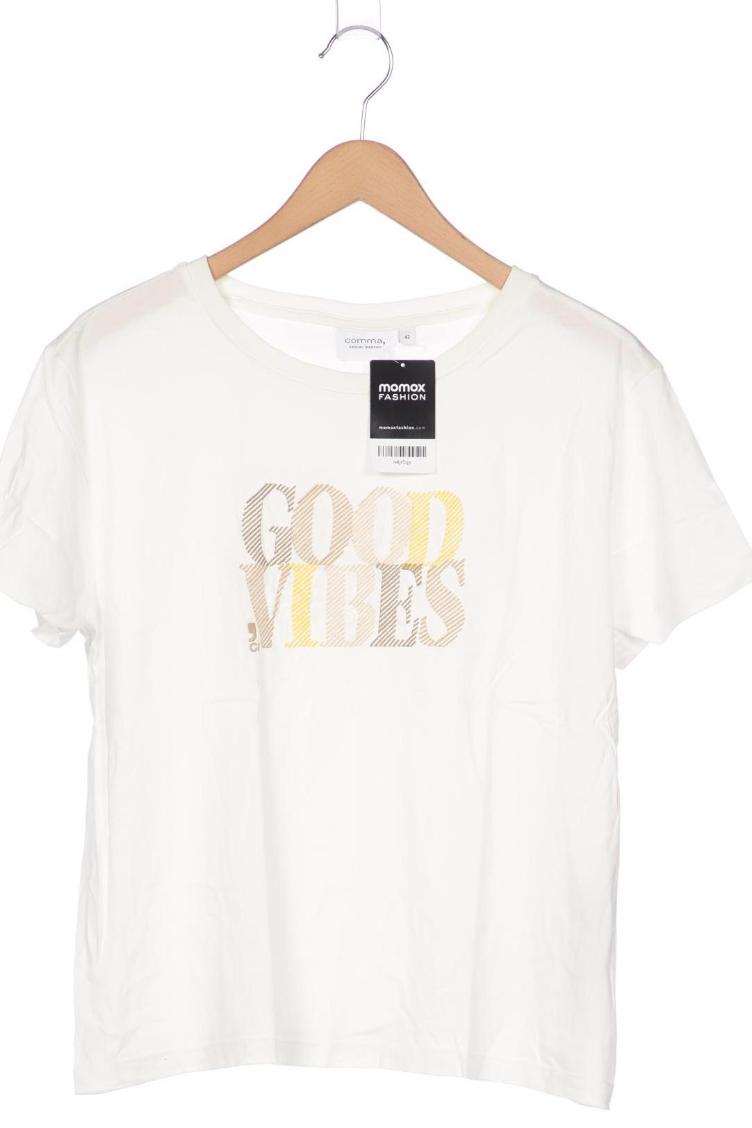 

Comma Damen T-Shirt, weiß, Gr. 42