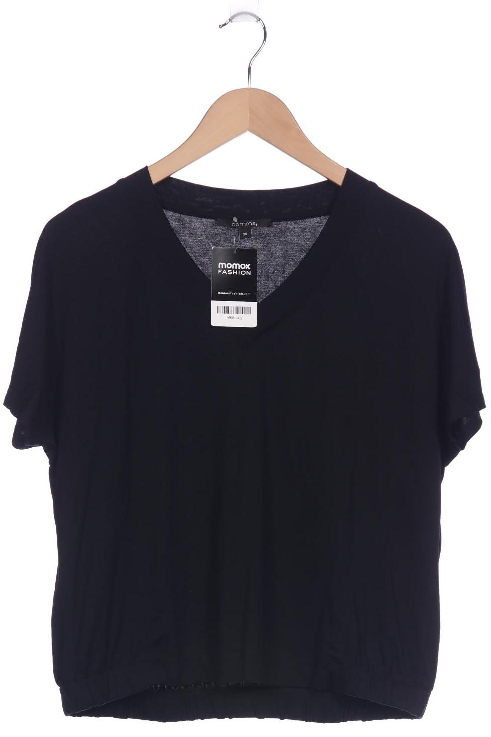 

Comma Damen T-Shirt, schwarz, Gr. 36