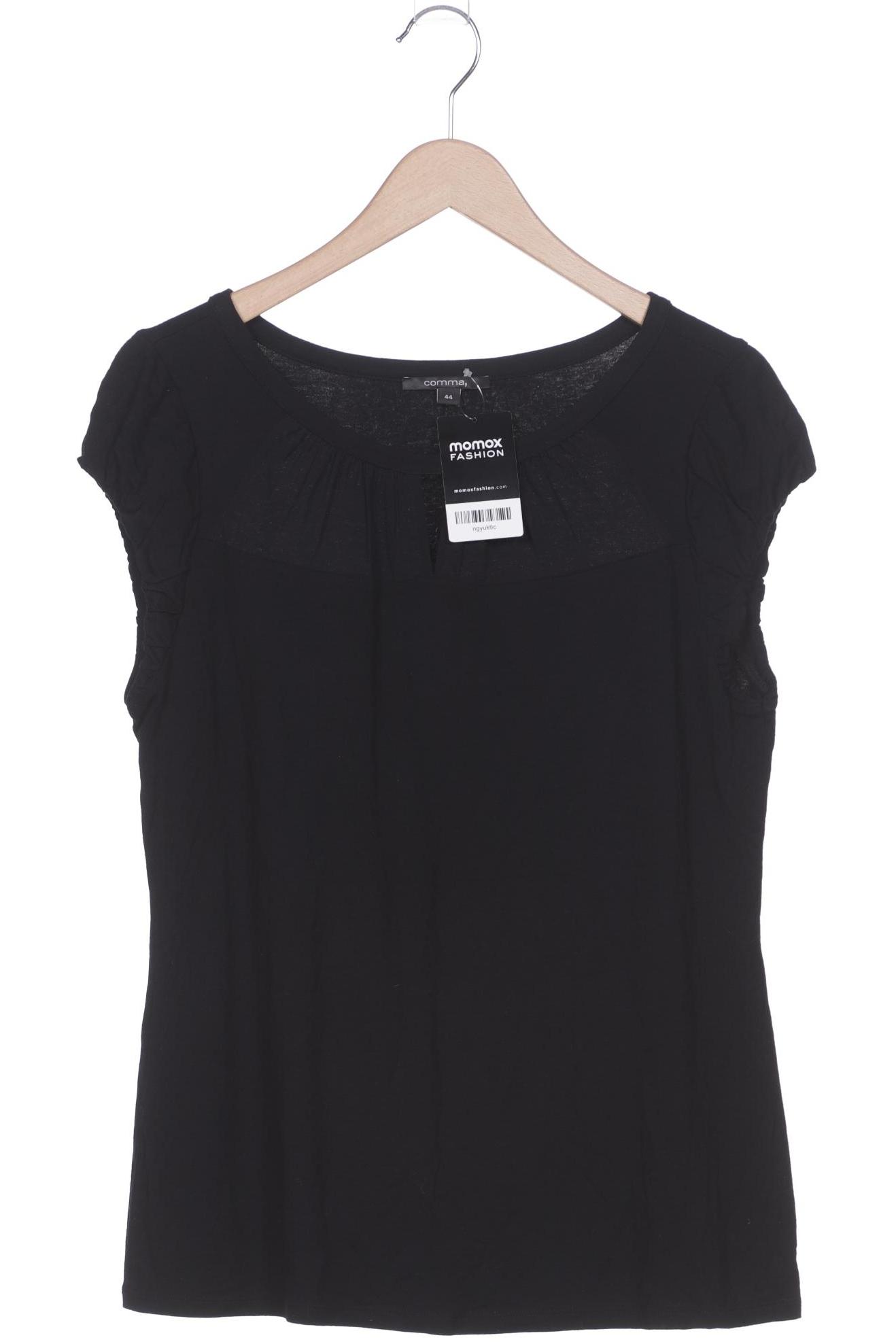 

Comma Damen T-Shirt, schwarz