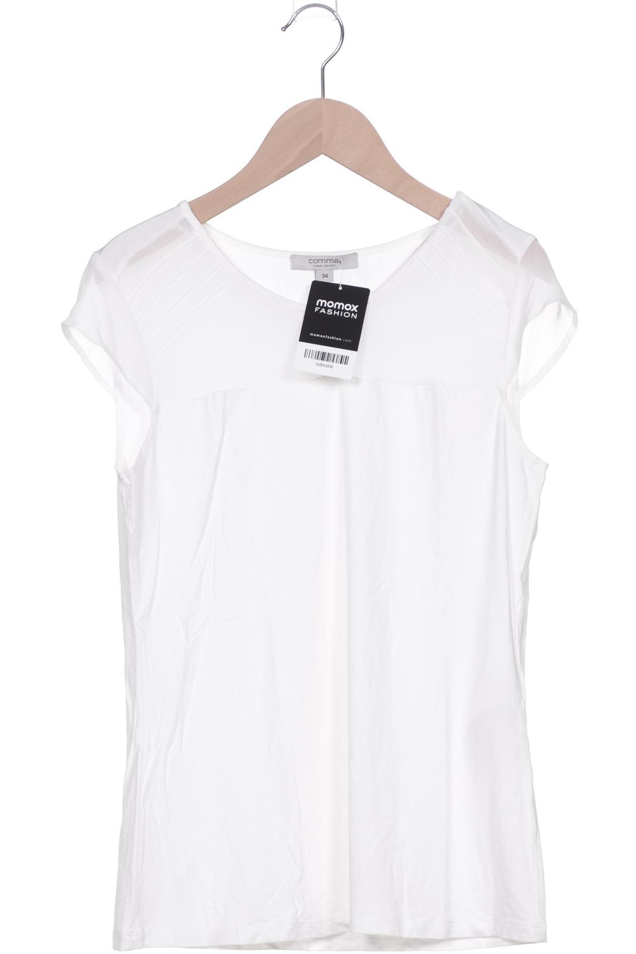 

Comma Damen T-Shirt, weiß