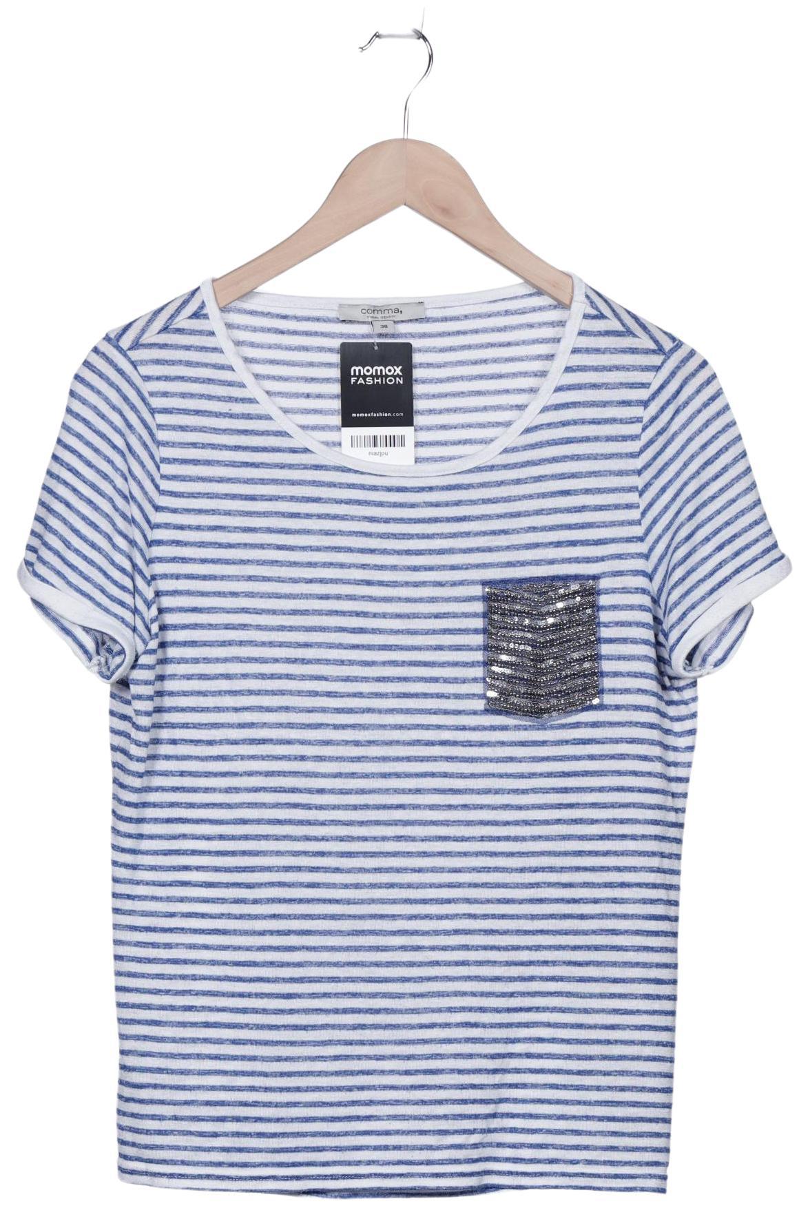 

Comma Damen T-Shirt, weiß, Gr. 38