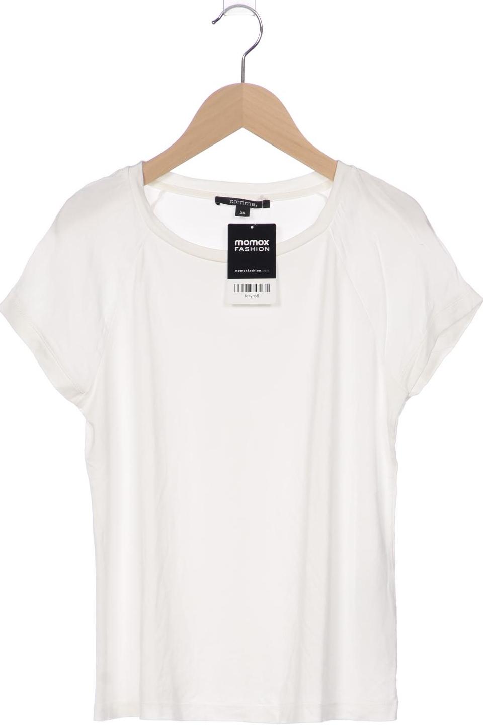 

Comma Damen T-Shirt, weiß, Gr. 34