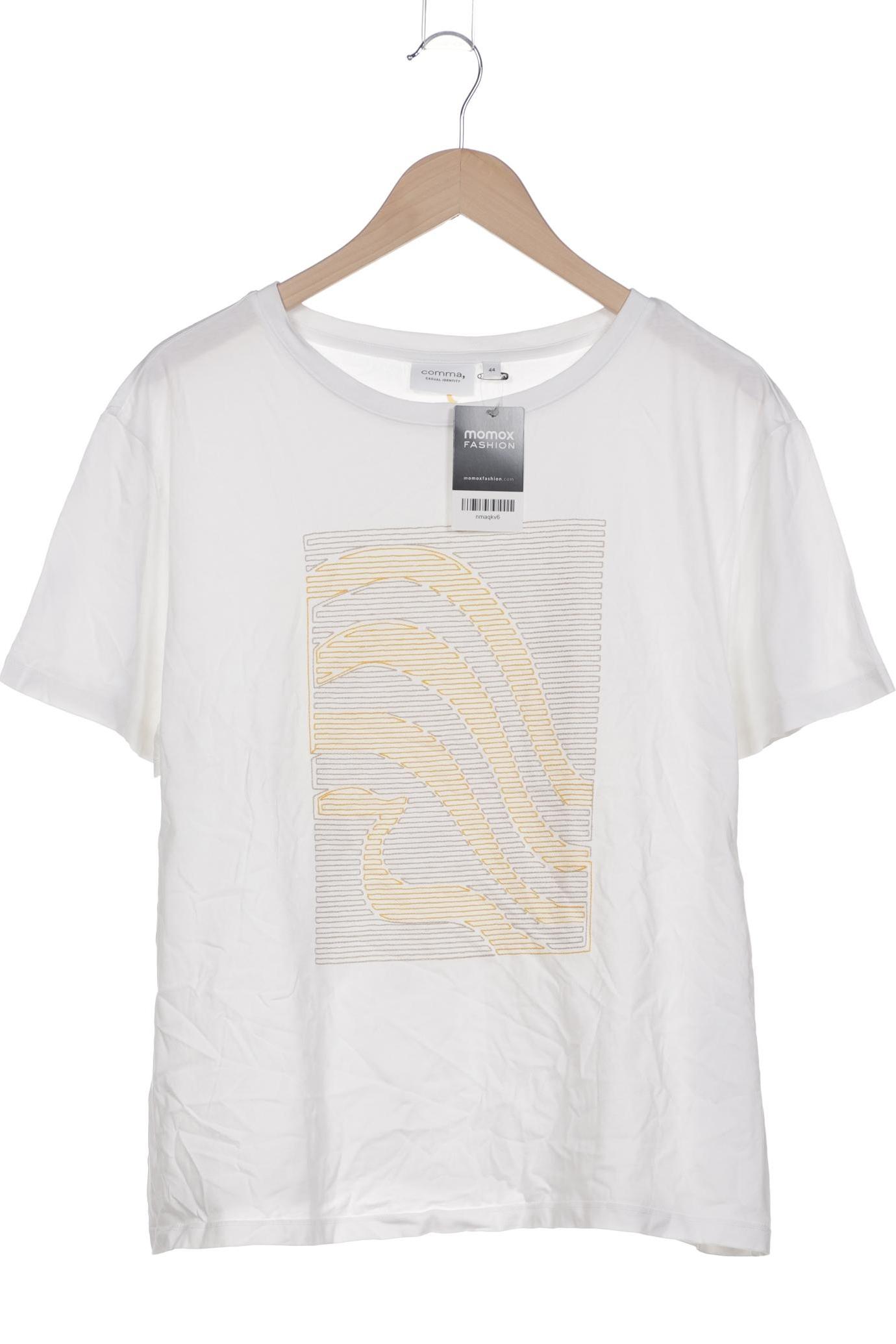 

Comma Damen T-Shirt, weiß, Gr. 44