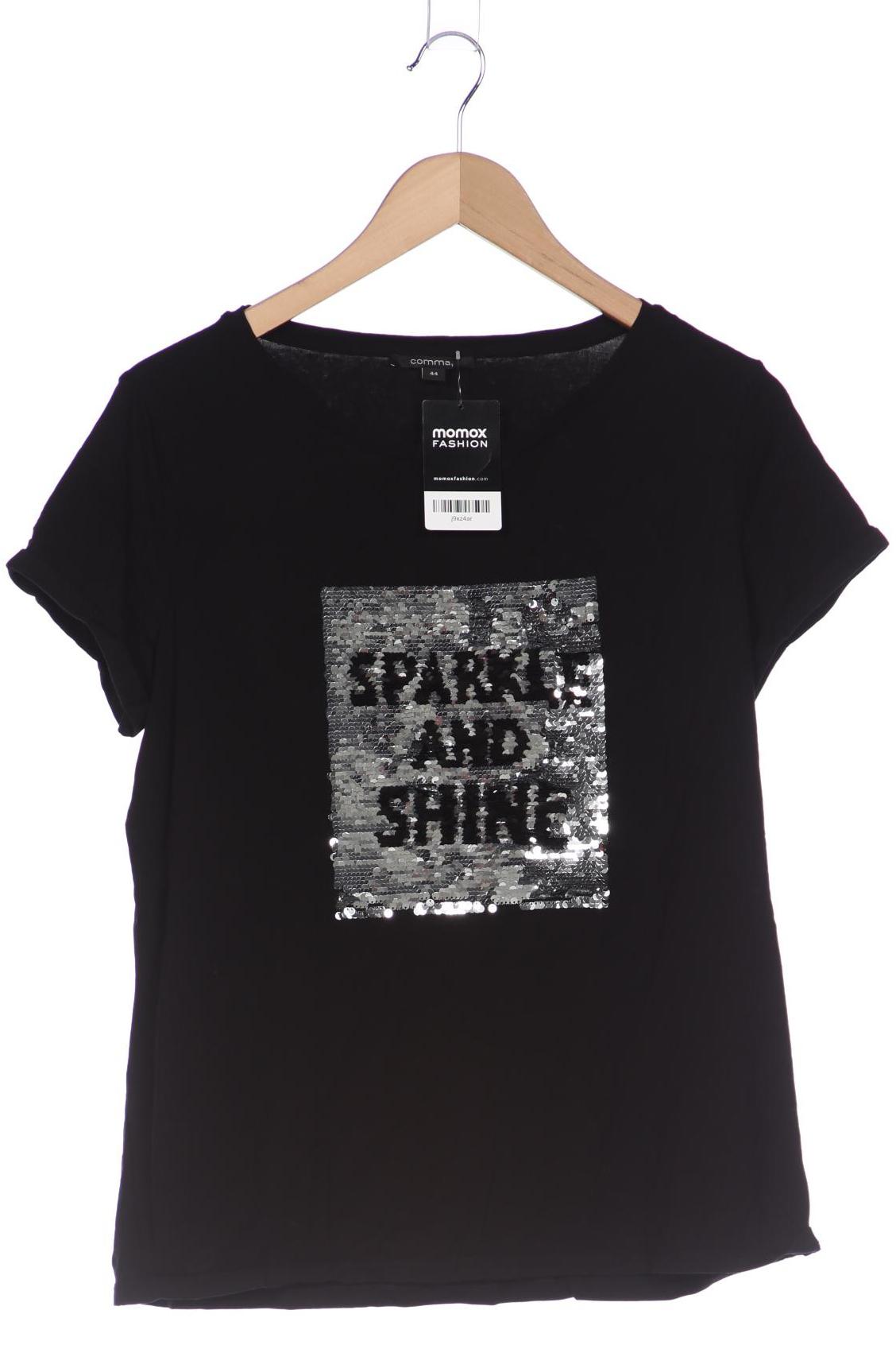 

Comma Damen T-Shirt, schwarz, Gr. 44