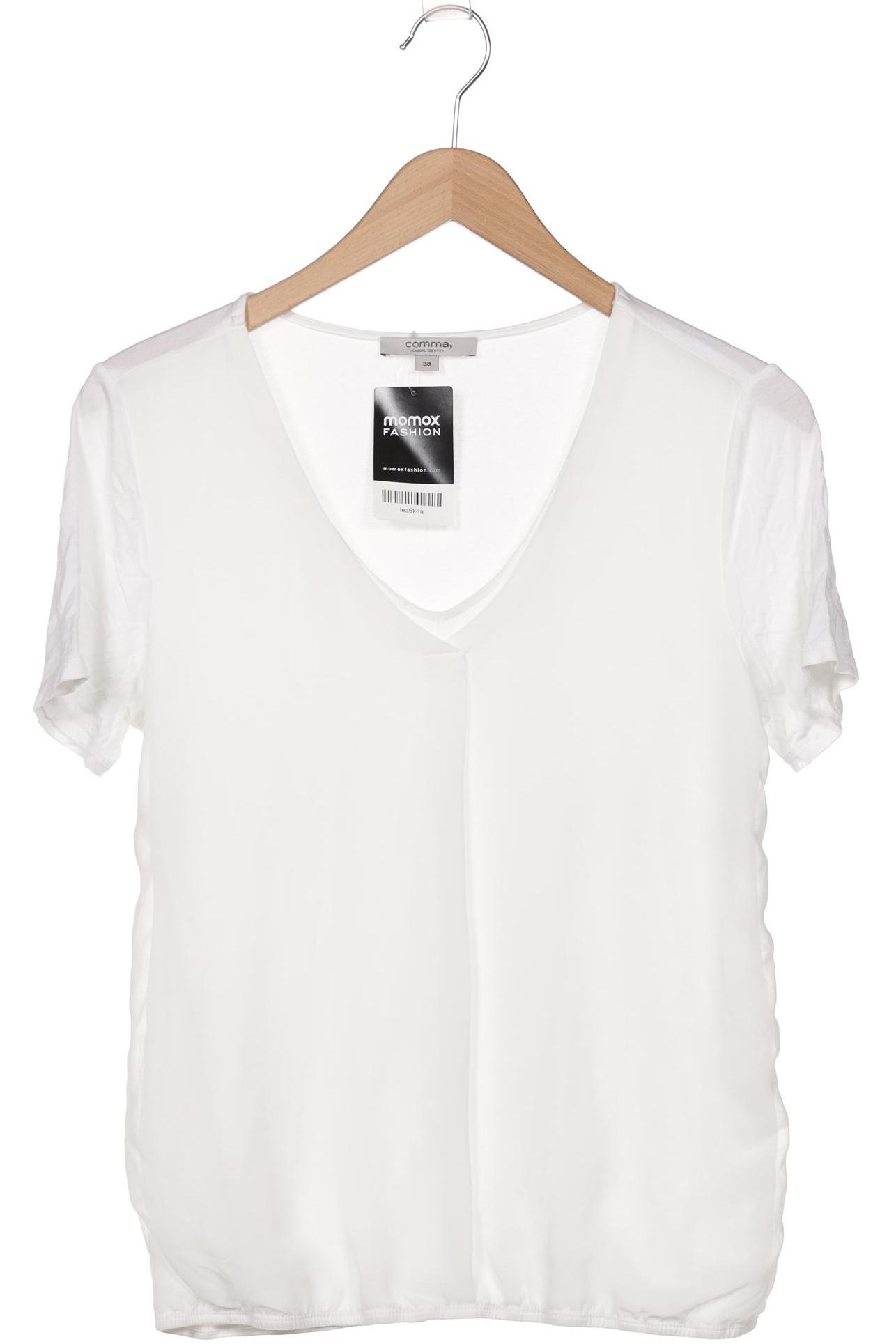 

Comma Damen T-Shirt, weiß, Gr. 38
