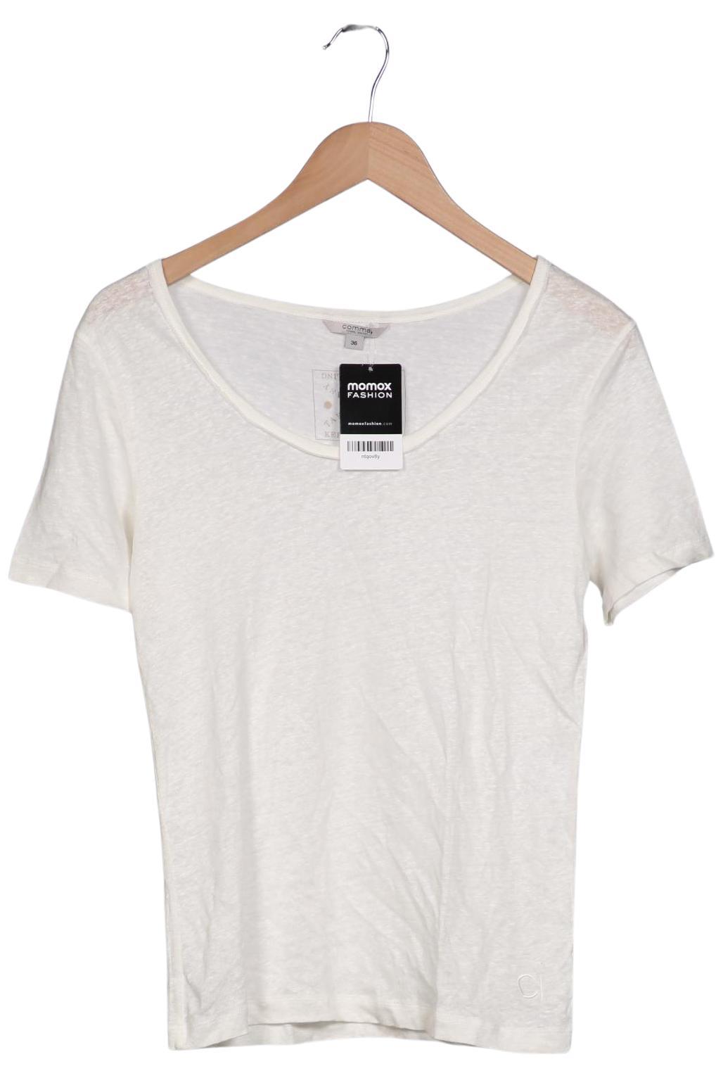 

Comma Damen T-Shirt, weiß, Gr. 36