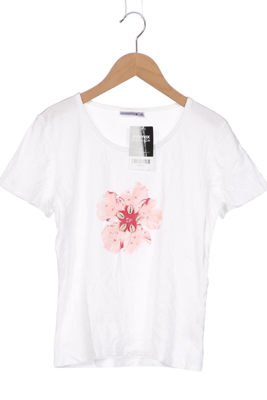 

Comma Damen T-Shirt, weiß, Gr. 38