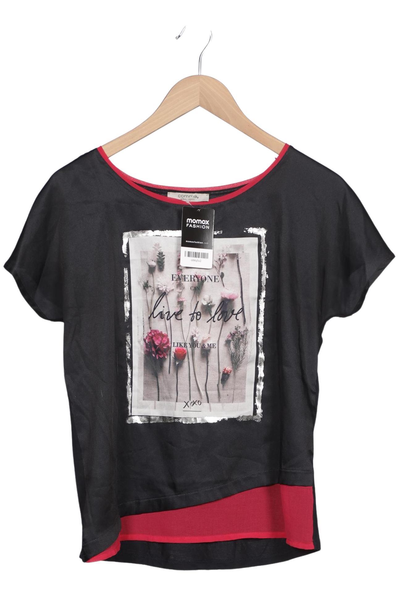 

Comma Damen T-Shirt, schwarz, Gr. 36