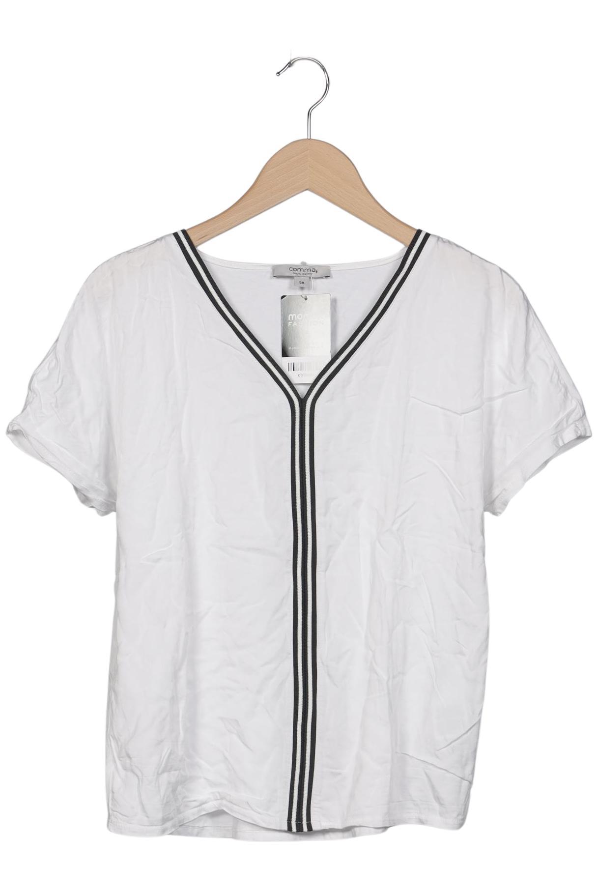 

Comma Damen T-Shirt, weiß, Gr. 38