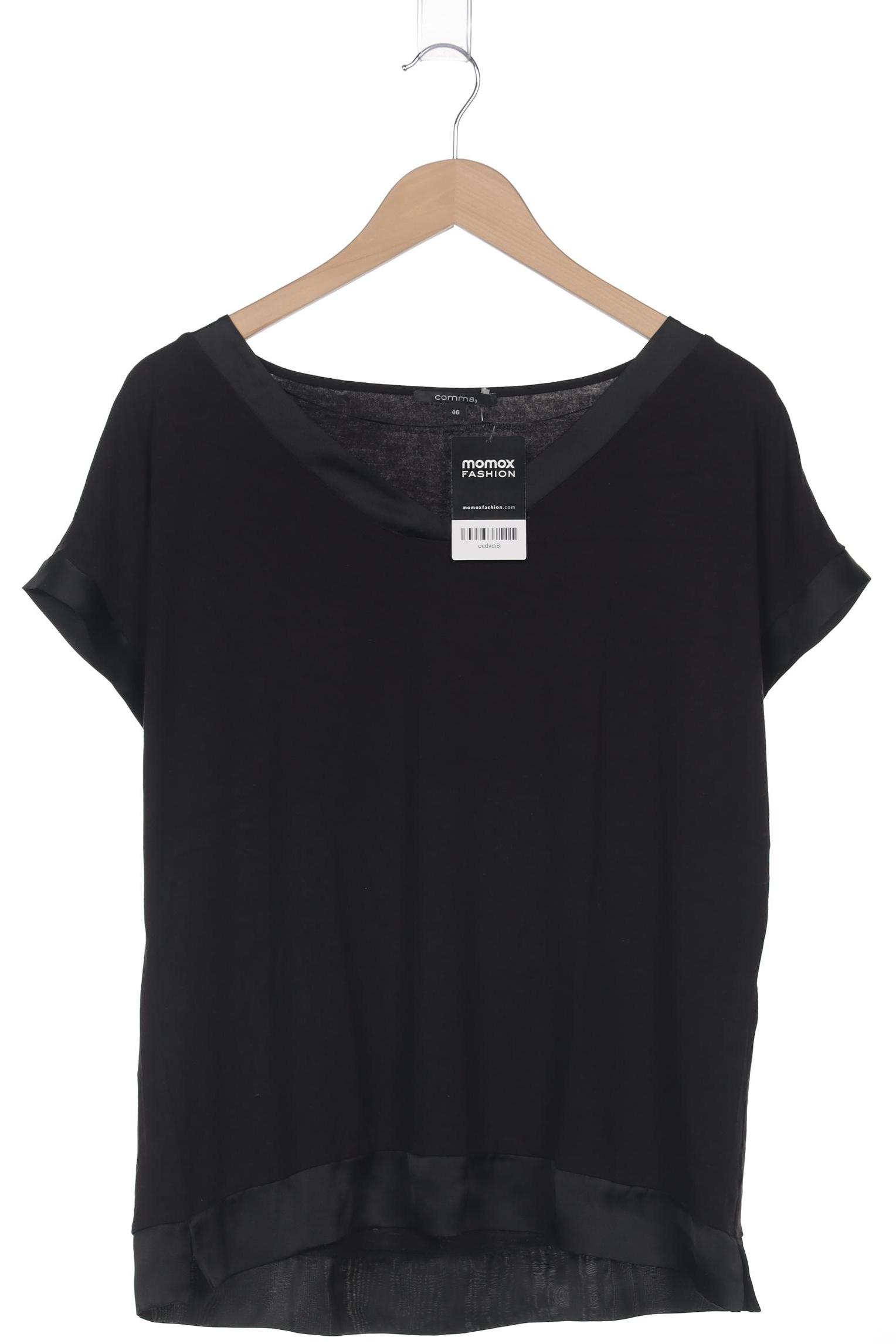 

Comma Damen T-Shirt, schwarz, Gr. 46