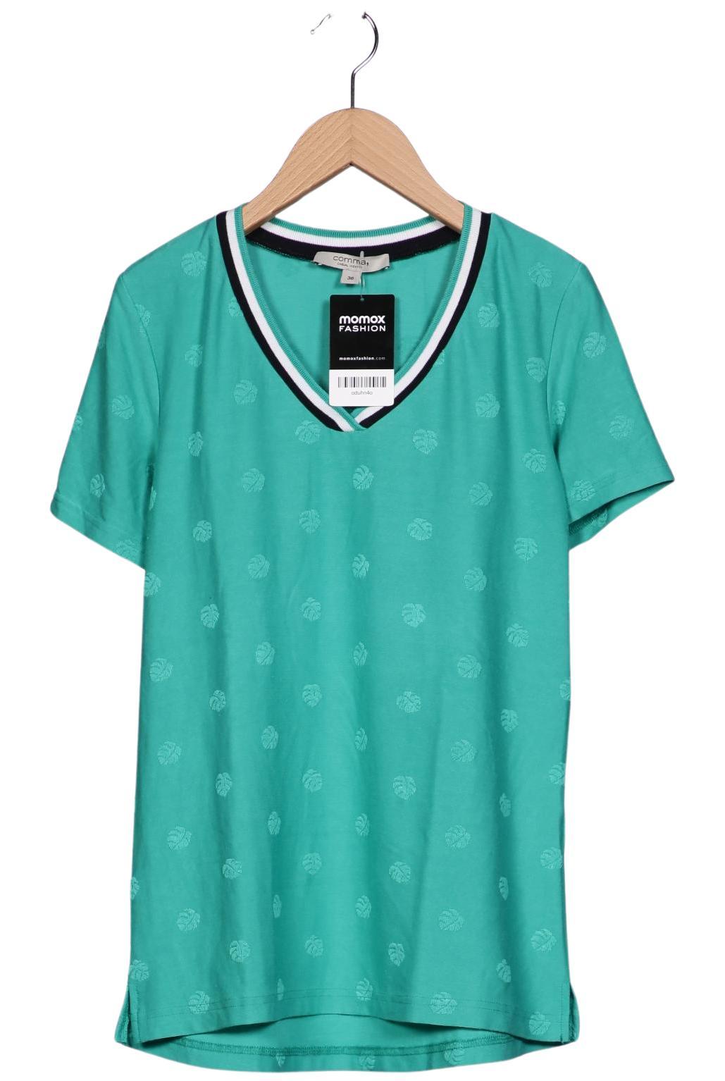 

Comma Damen T-Shirt, türkis, Gr. 36