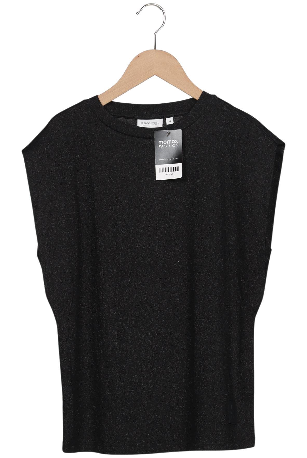 

Comma Damen T-Shirt, schwarz, Gr. 34