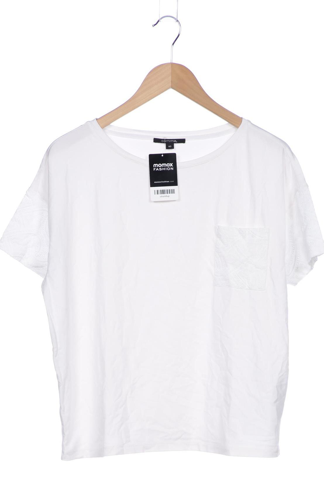 

Comma Damen T-Shirt, weiß, Gr. 40