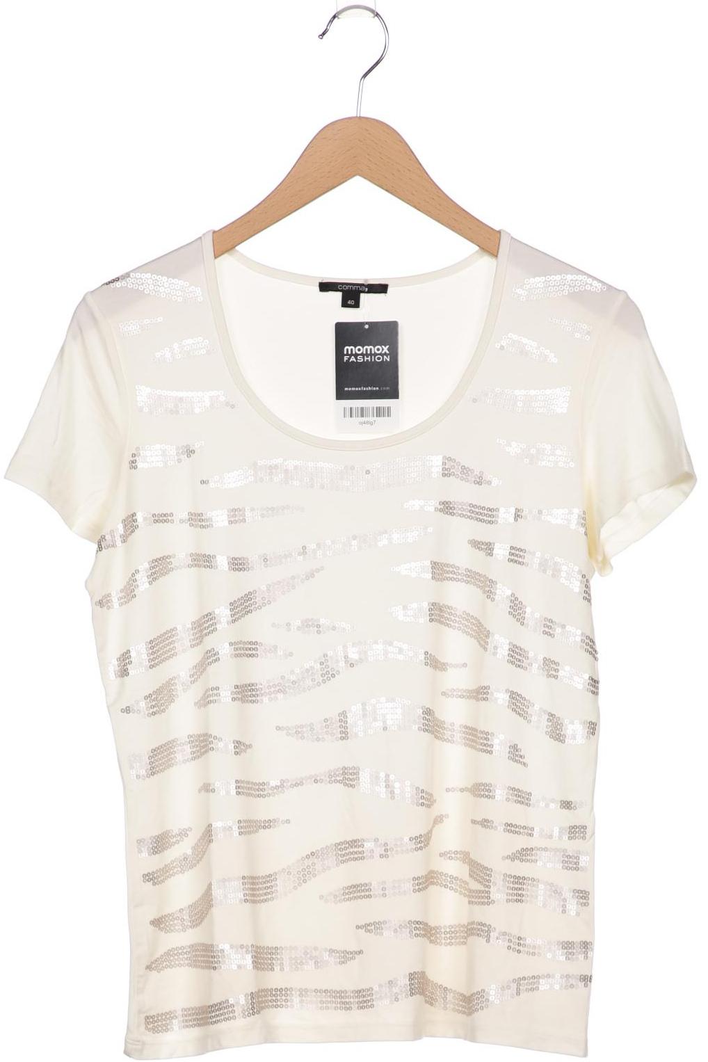 

Comma Damen T-Shirt, cremeweiß