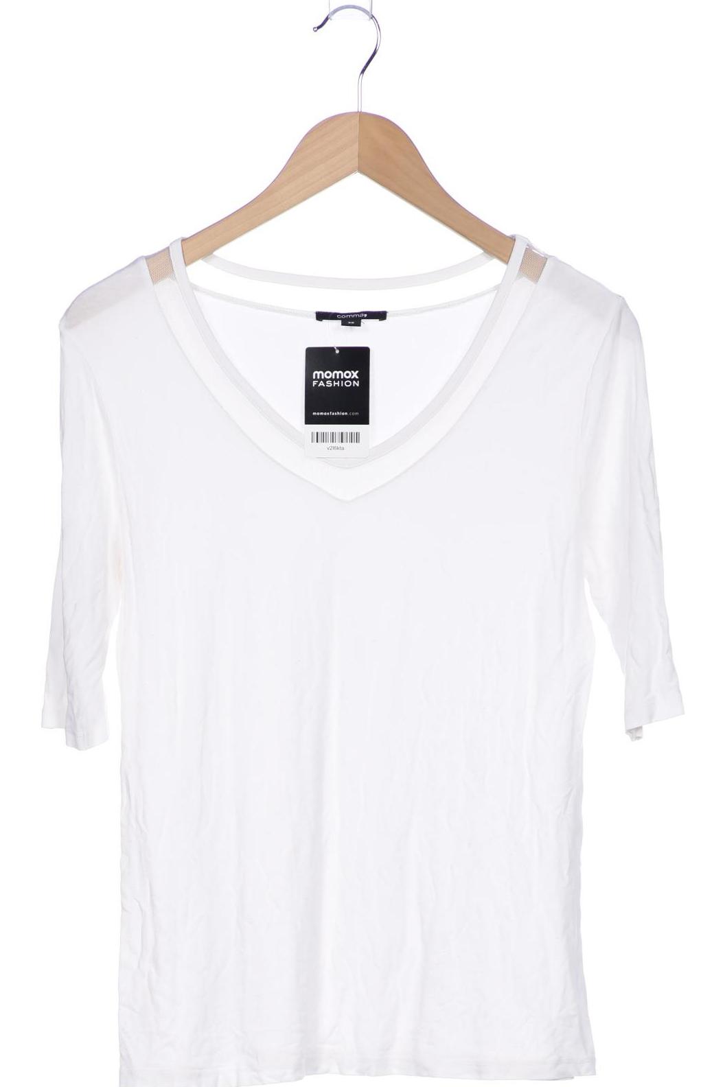

Comma Damen T-Shirt, weiß, Gr. 38