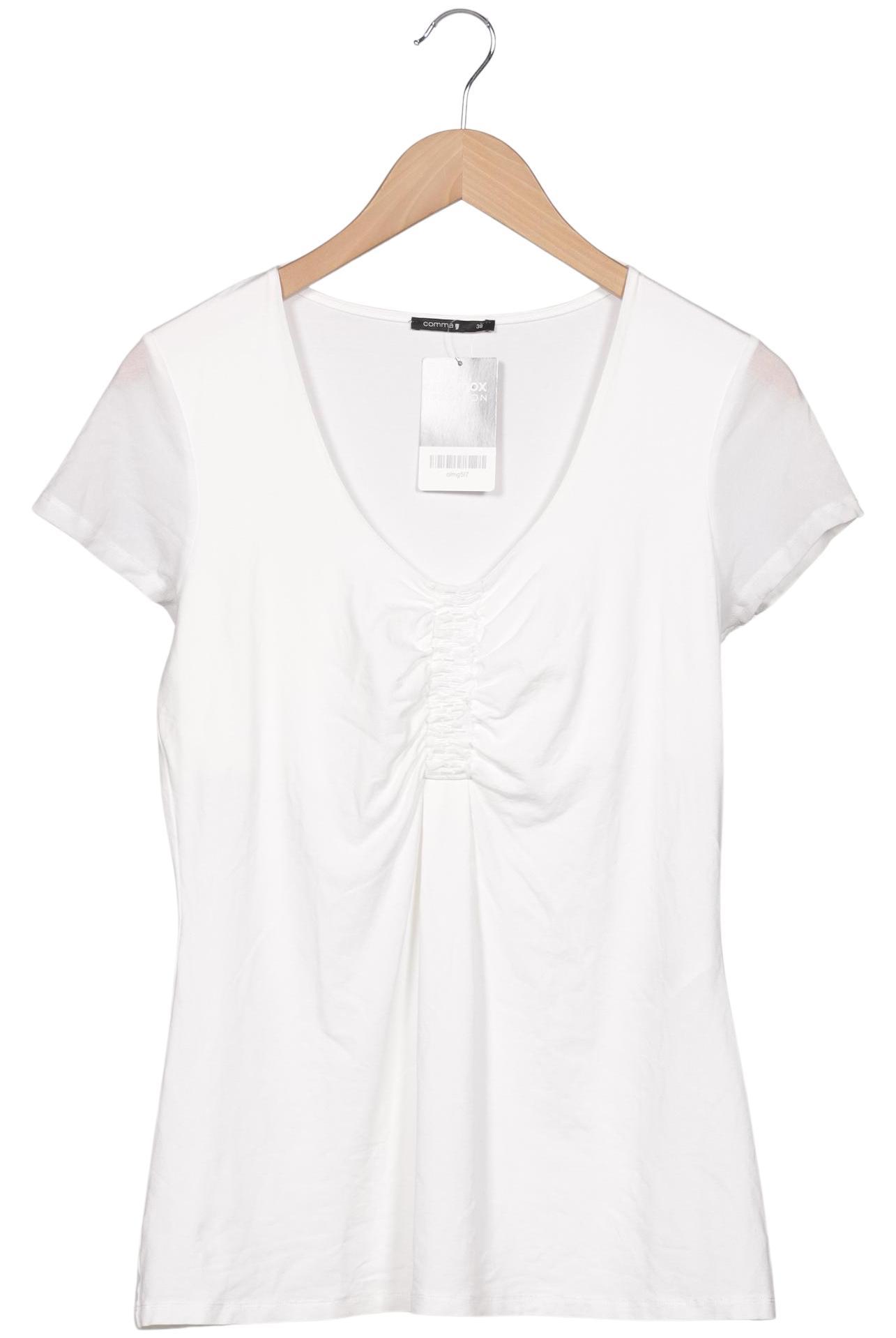

Comma Damen T-Shirt, cremeweiß, Gr. 38