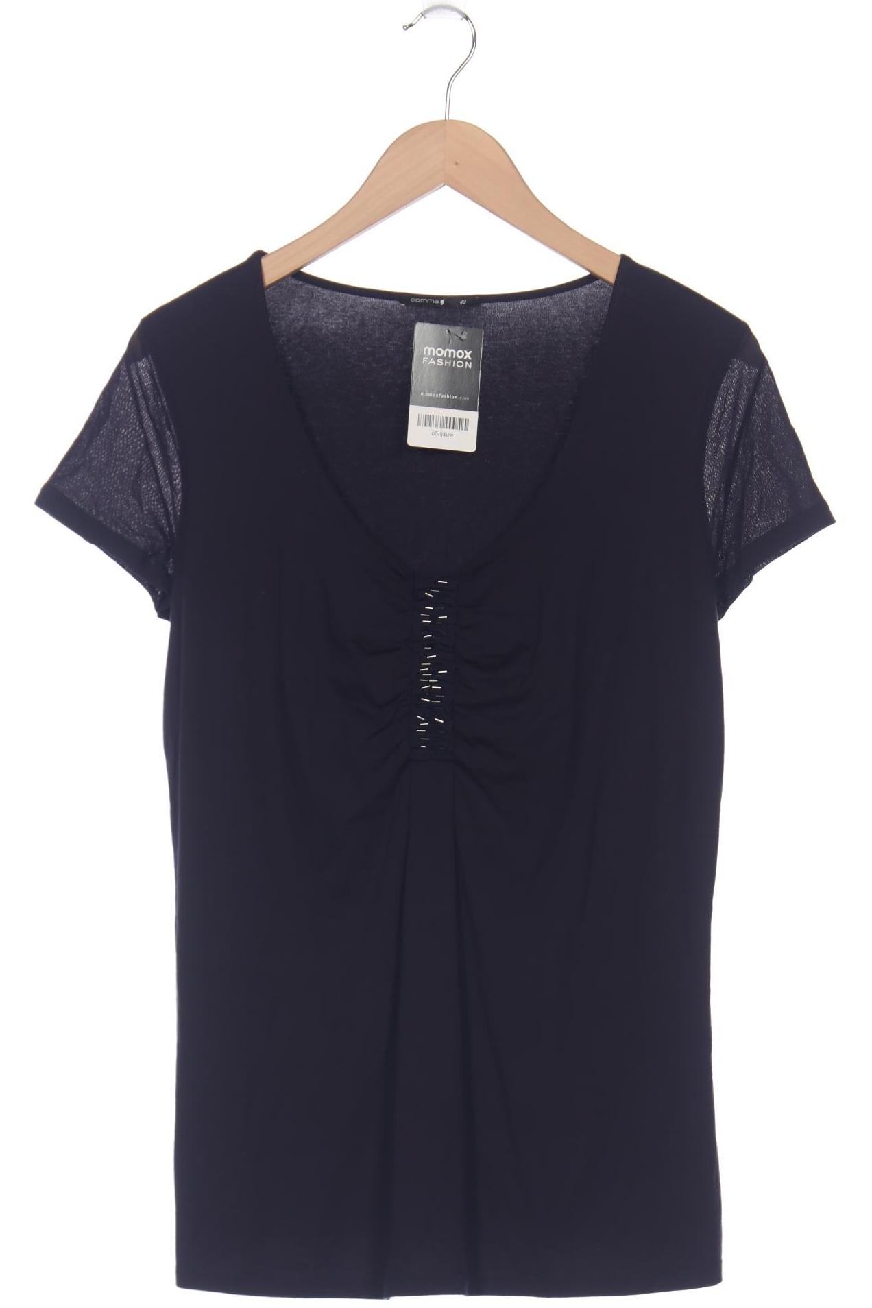 

Comma Damen T-Shirt, marineblau, Gr. 42