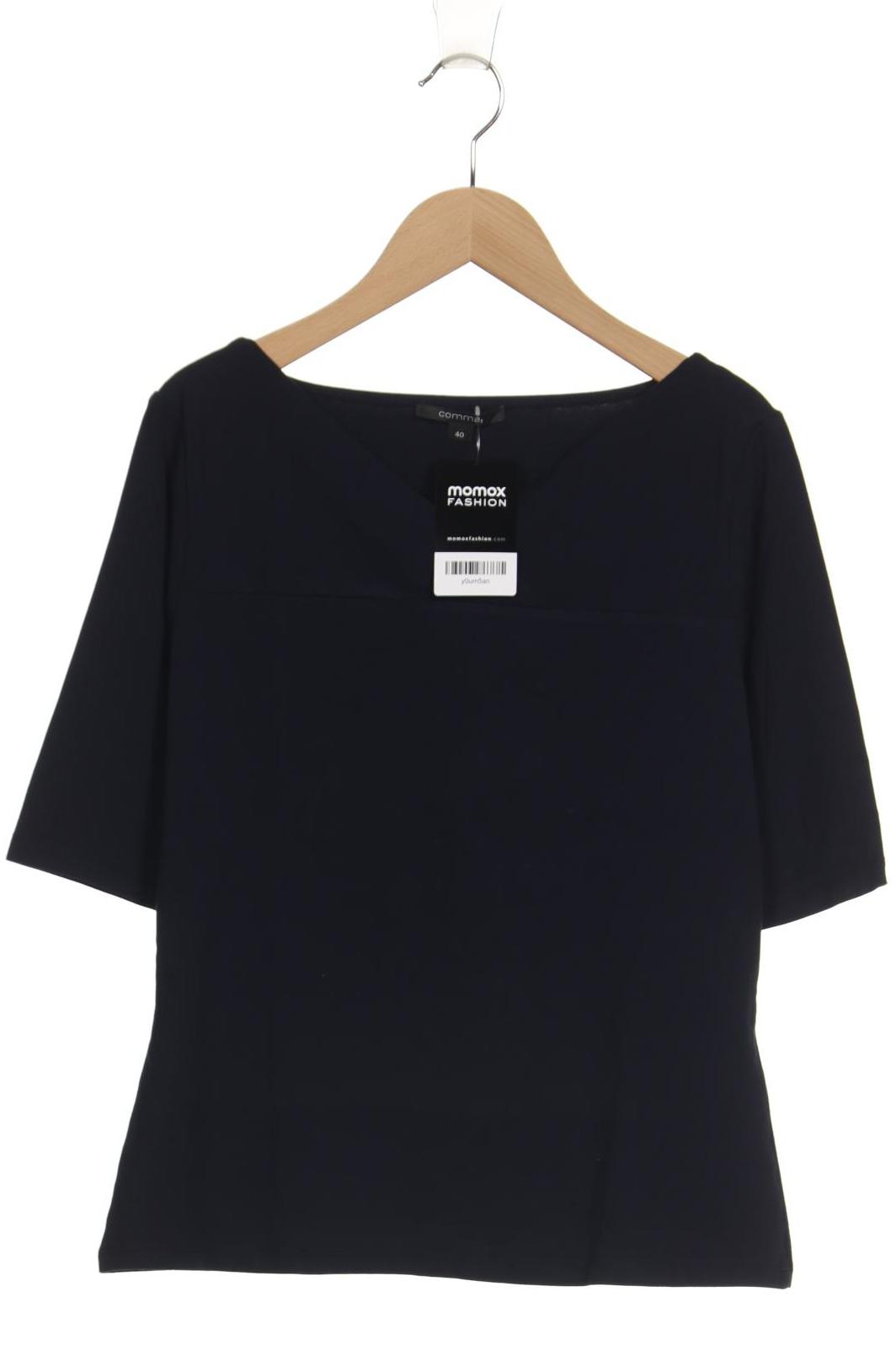 

Comma Damen T-Shirt, marineblau, Gr. 40