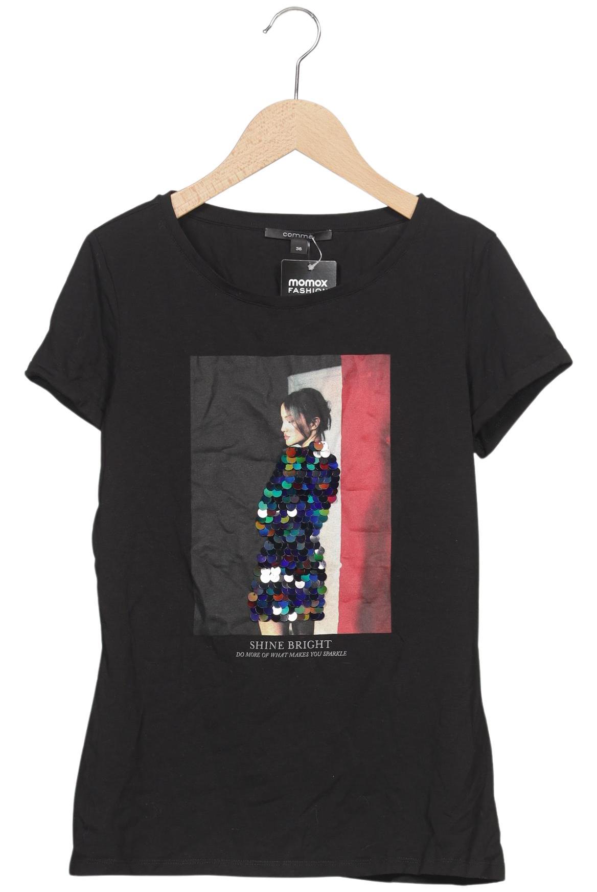 

Comma Damen T-Shirt, schwarz, Gr. 36