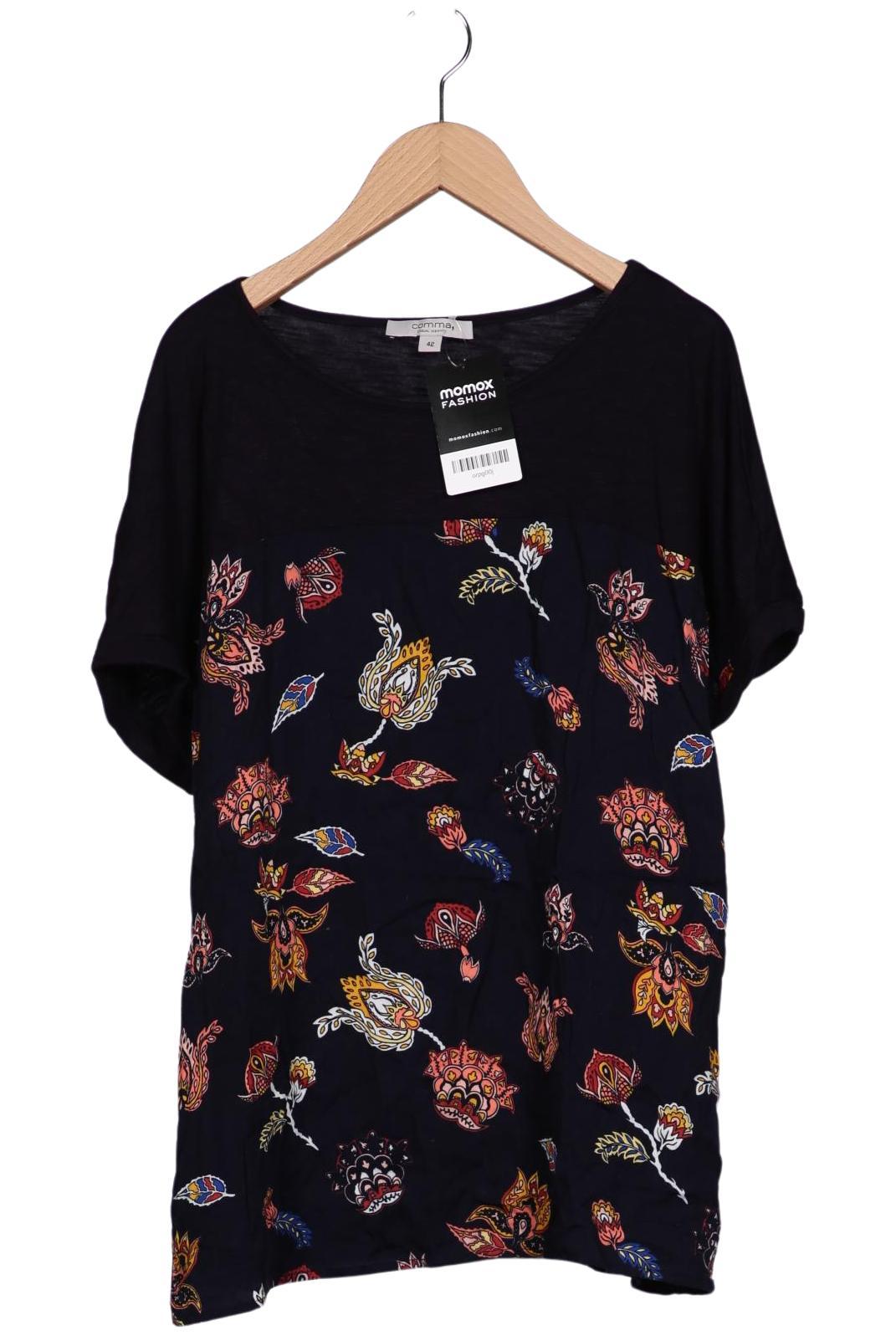 

Comma Damen T-Shirt, marineblau, Gr. 42