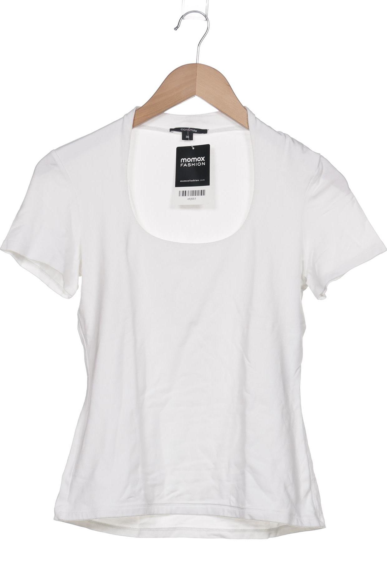 

Comma Damen T-Shirt, weiß, Gr. 36