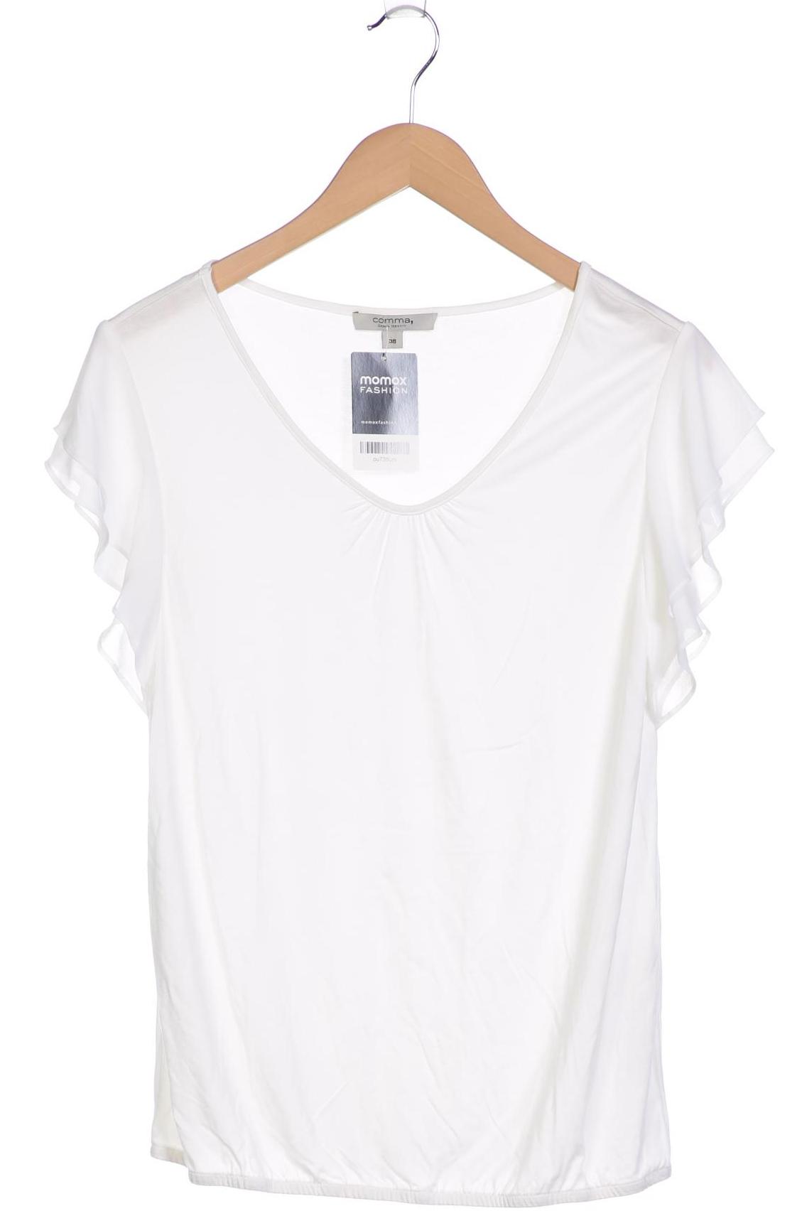 

Comma Damen T-Shirt, weiß, Gr. 38