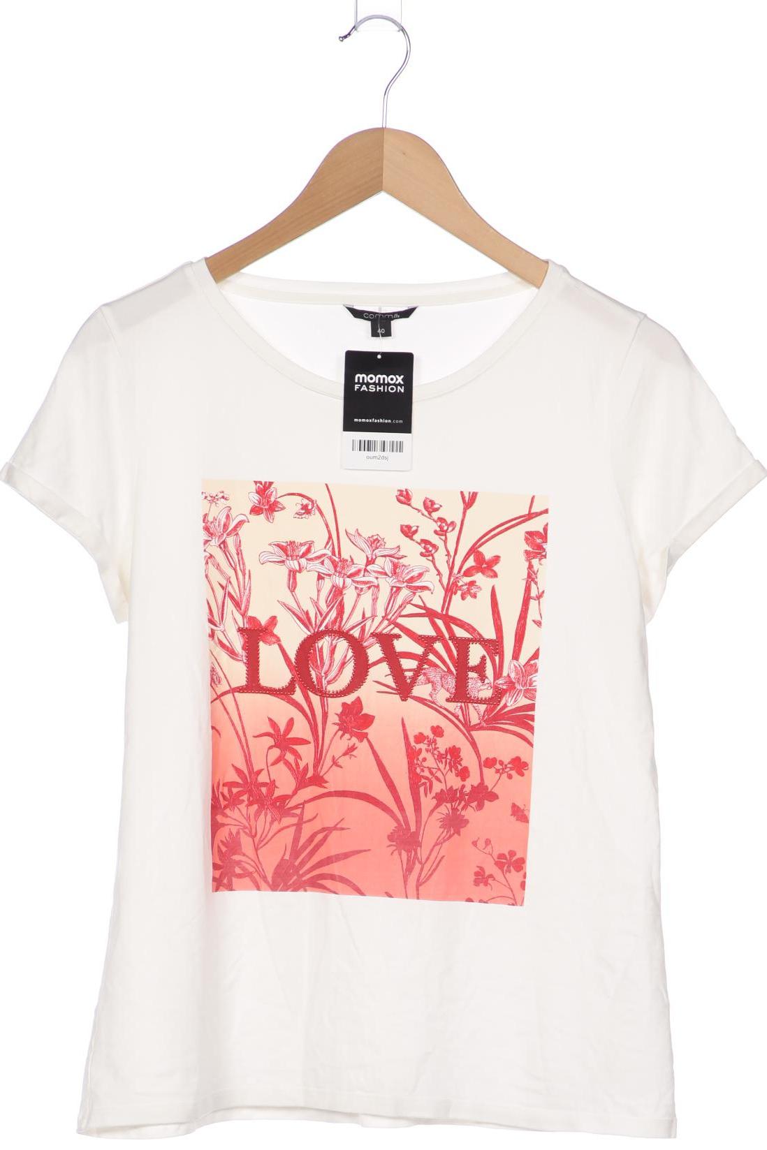 

Comma Damen T-Shirt, cremeweiß, Gr. 40
