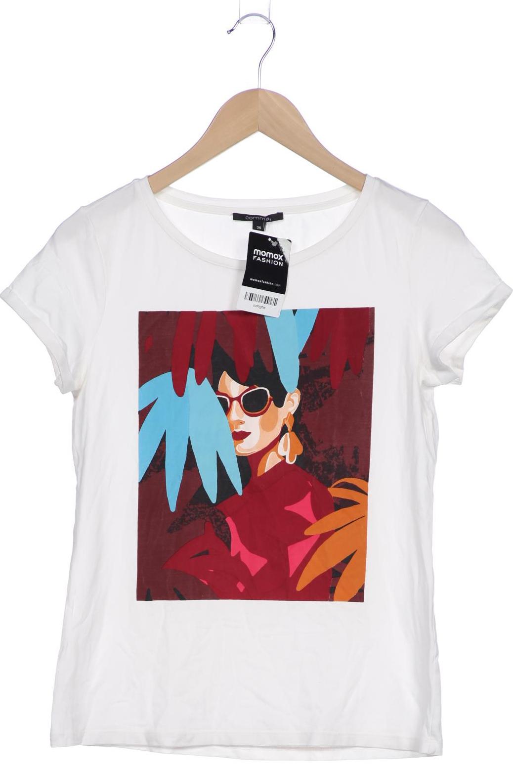 

Comma Damen T-Shirt, weiß, Gr. 36