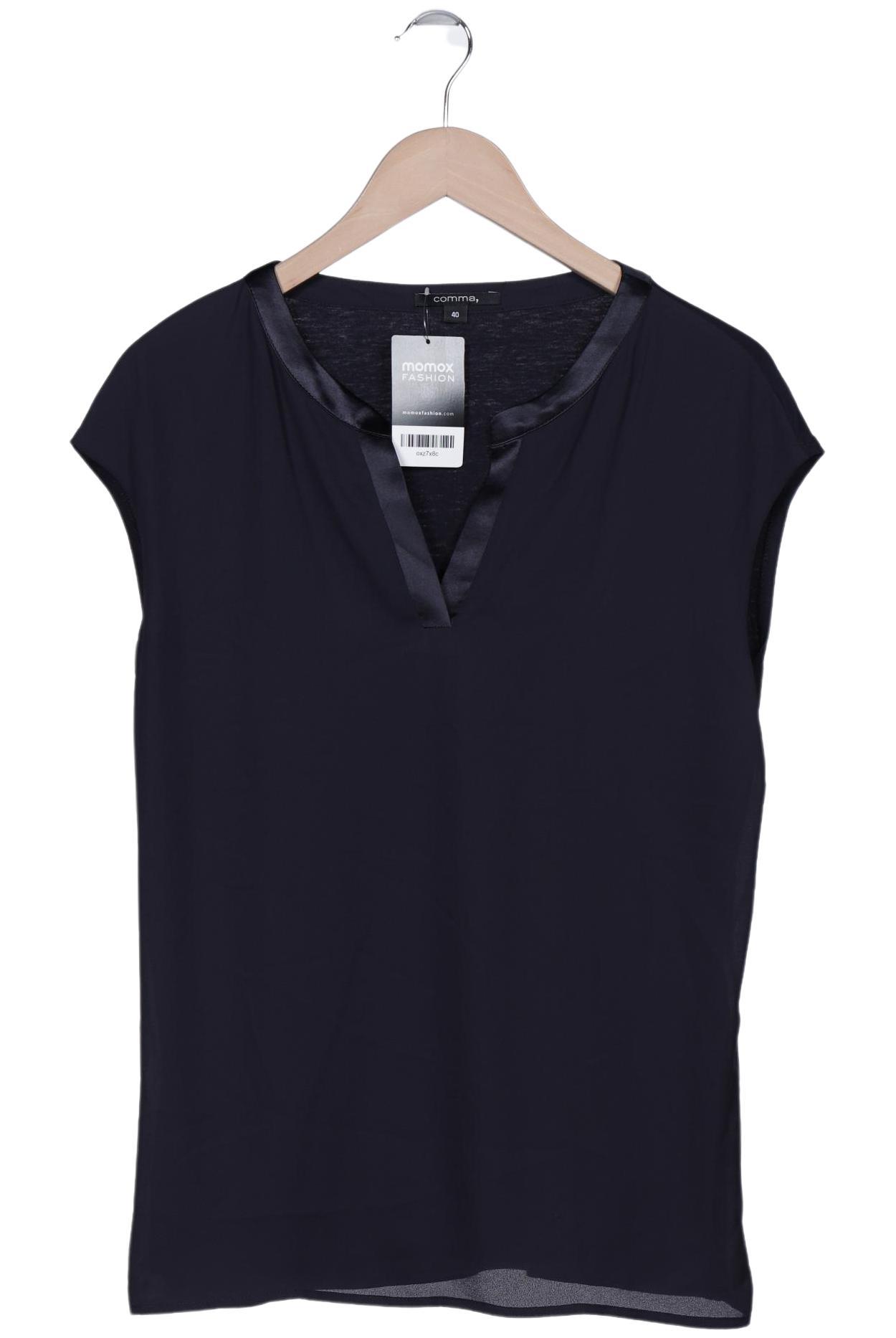 

Comma Damen T-Shirt, marineblau, Gr. 40