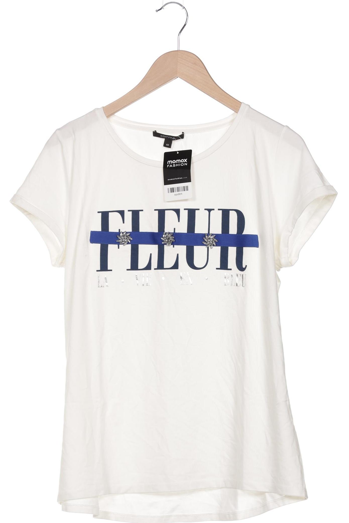 

Comma Damen T-Shirt, cremeweiß, Gr. 46