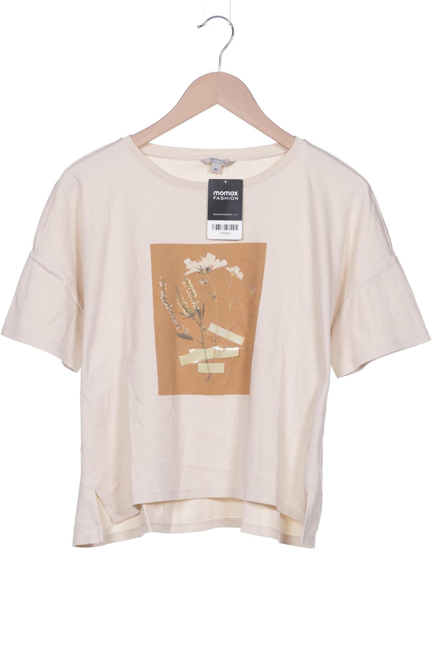 

Comma Damen T-Shirt, cremeweiß