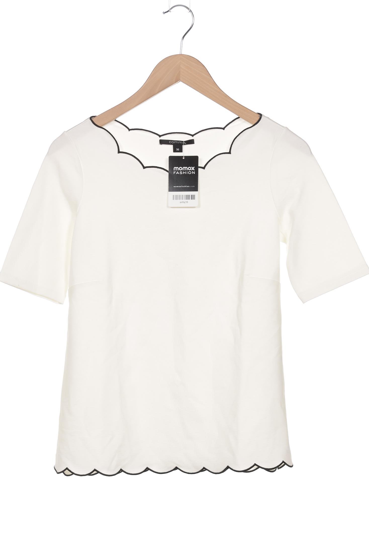 

Comma Damen T-Shirt, cremeweiß, Gr. 36