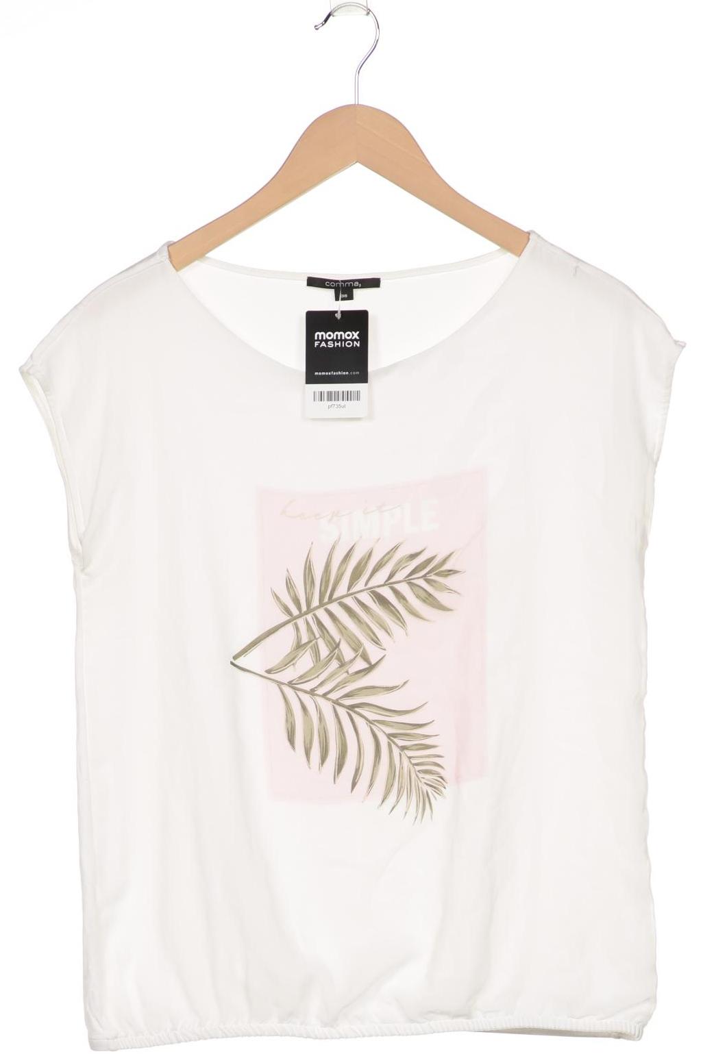 

Comma Damen T-Shirt, weiß