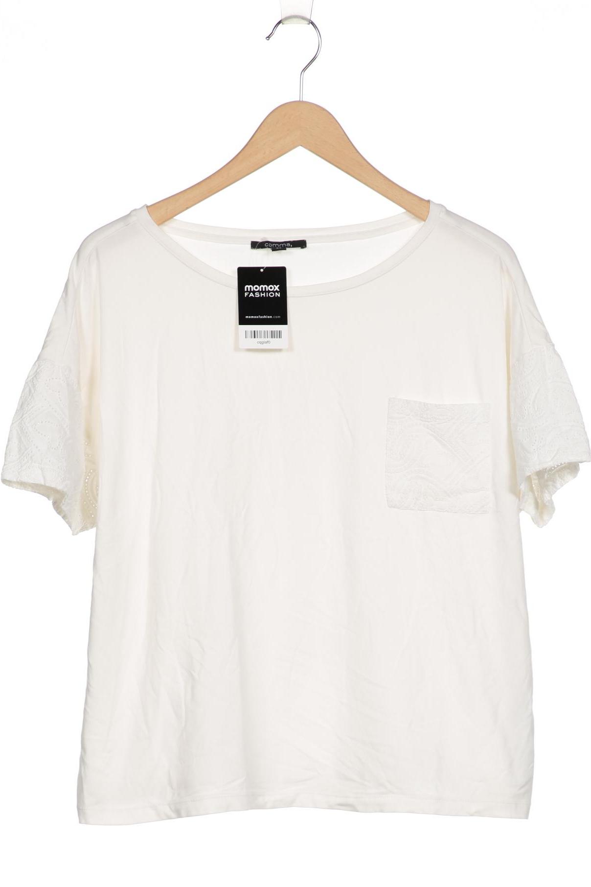 

Comma Damen T-Shirt, weiß, Gr. 44