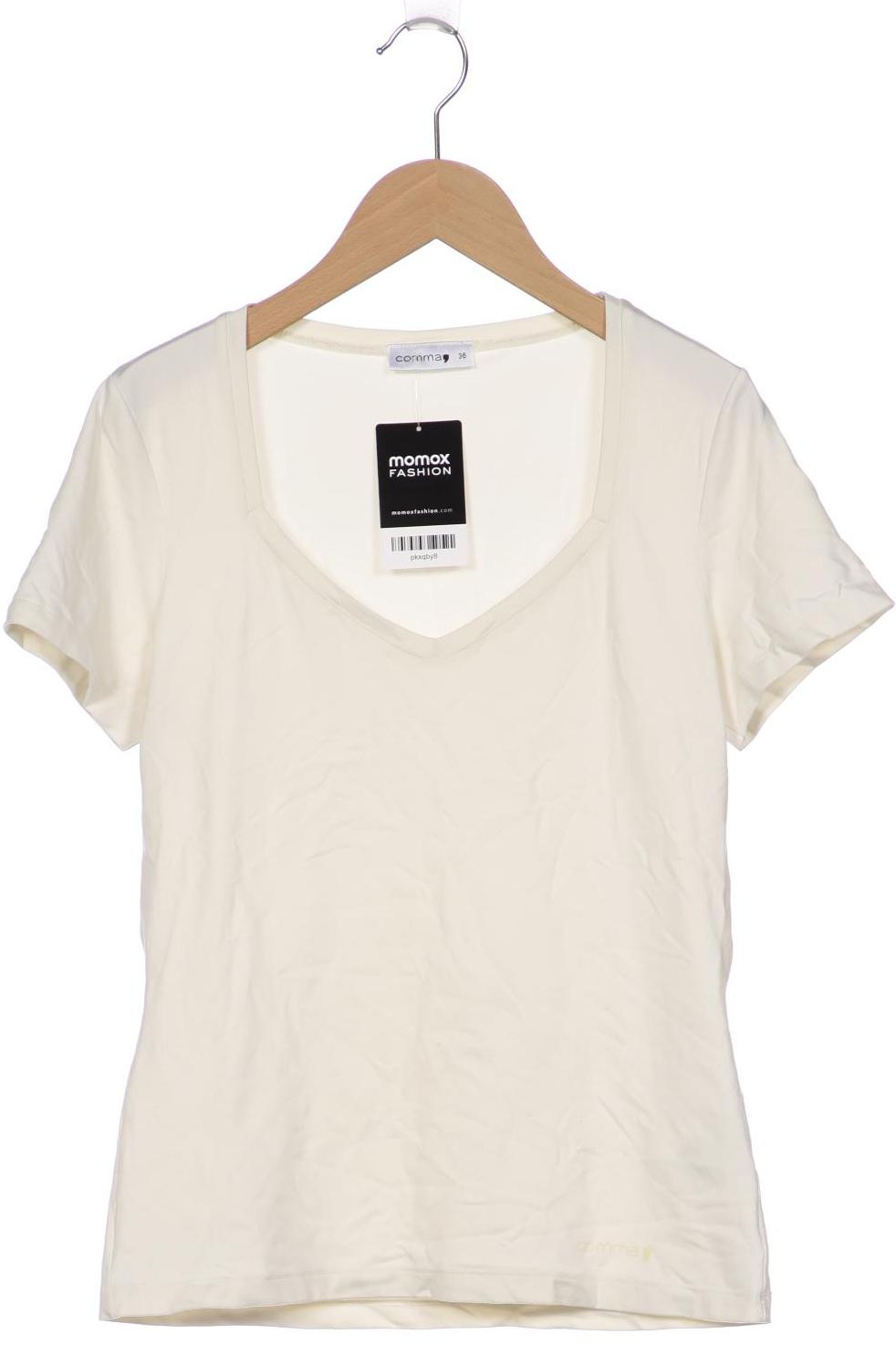 

Comma Damen T-Shirt, cremeweiß