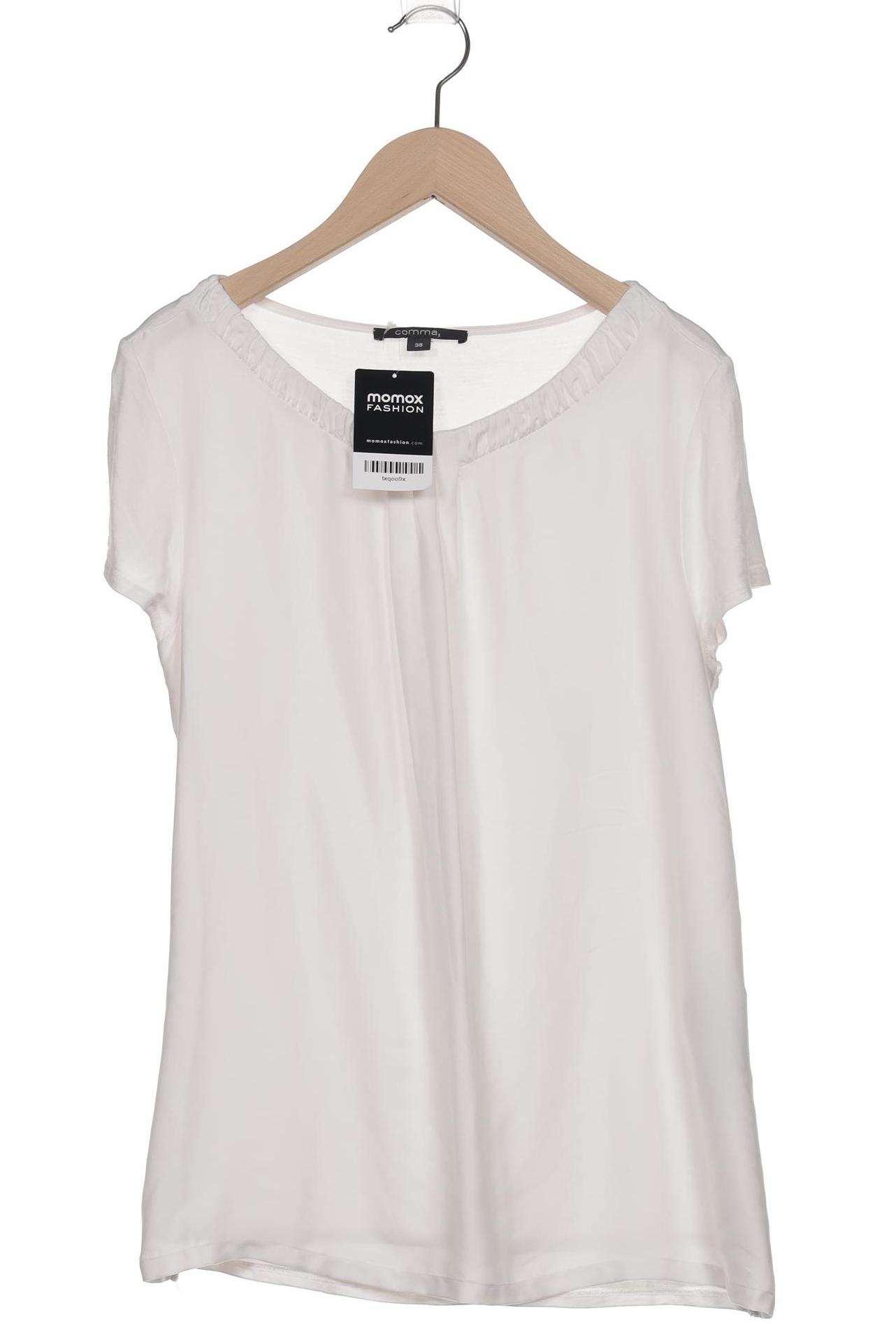 

Comma Damen T-Shirt, weiß, Gr. 38