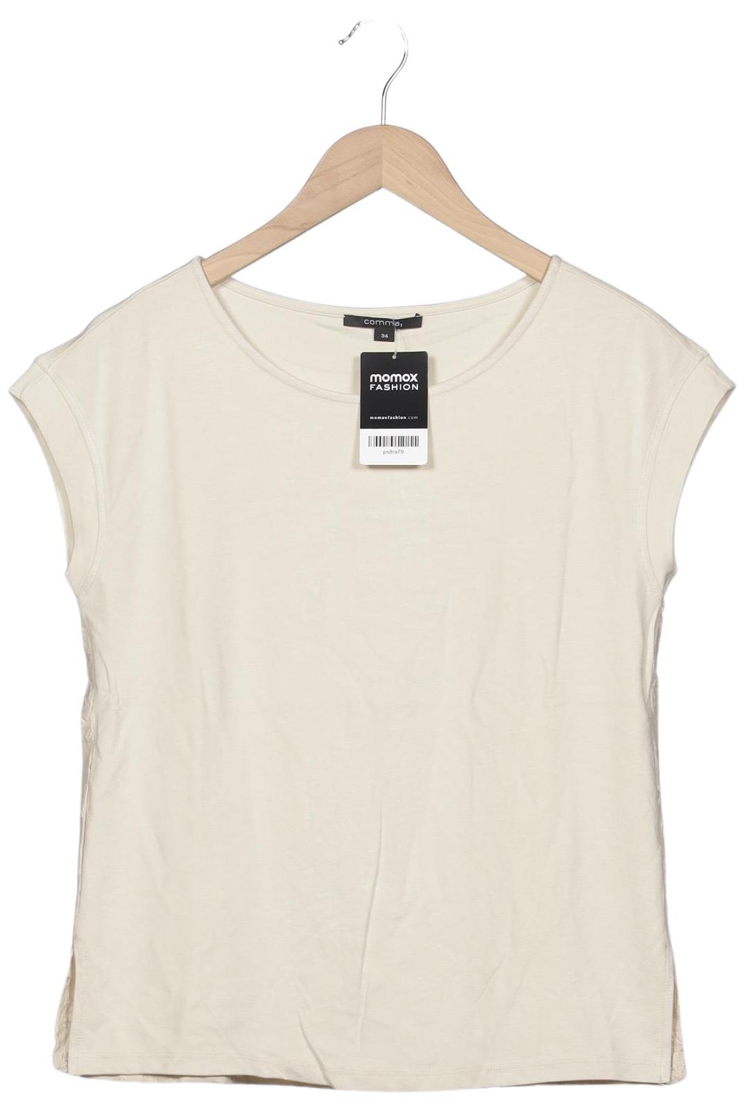 

Comma Damen T-Shirt, cremeweiß, Gr. 34