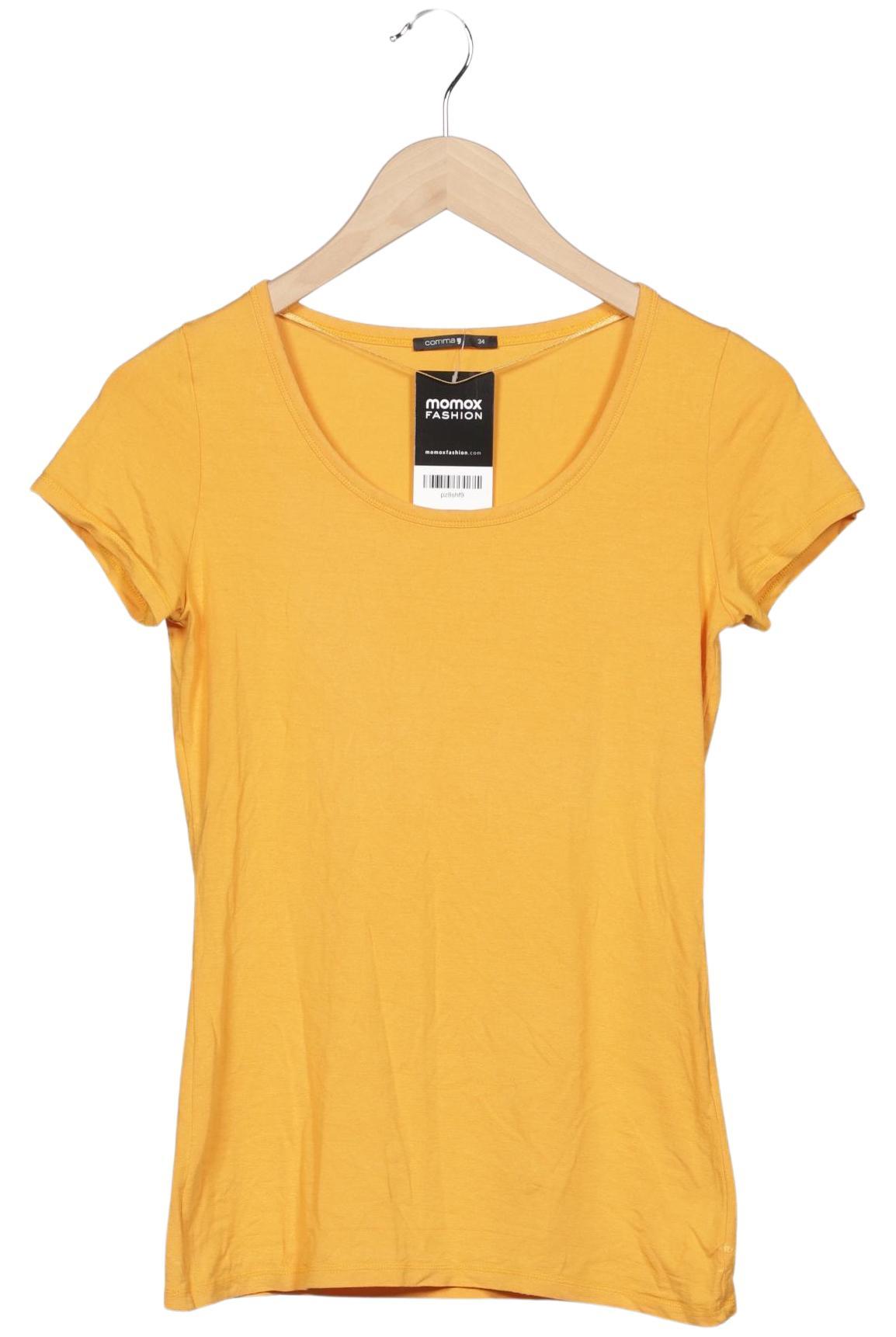 

Comma Damen T-Shirt, gelb, Gr. 34