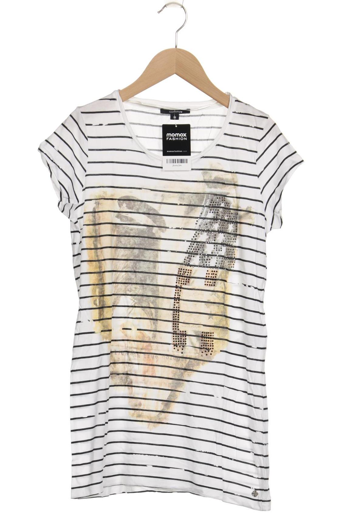 

Comma Damen T-Shirt, weiß, Gr. 38