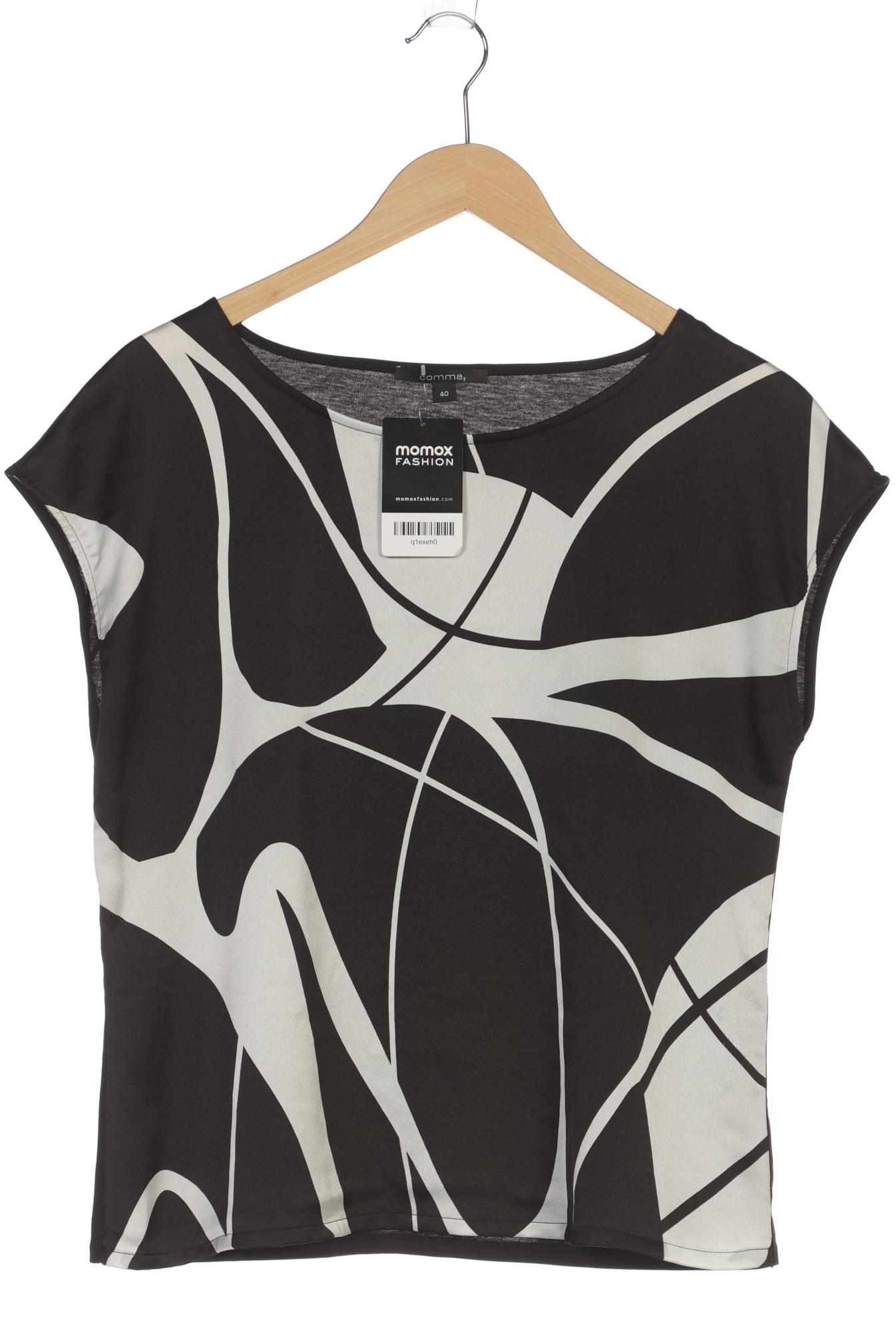 

Comma Damen T-Shirt, schwarz, Gr. 40