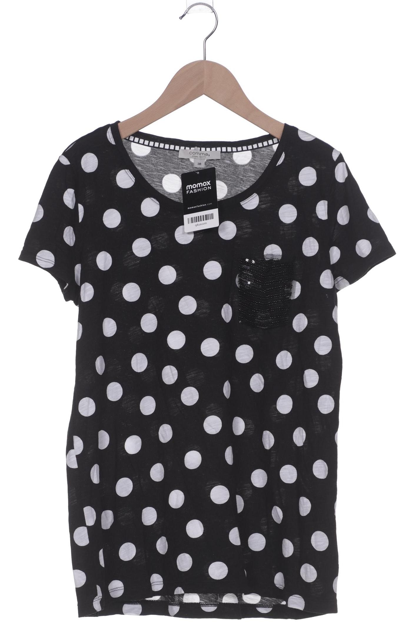 

Comma Damen T-Shirt, schwarz, Gr. 38