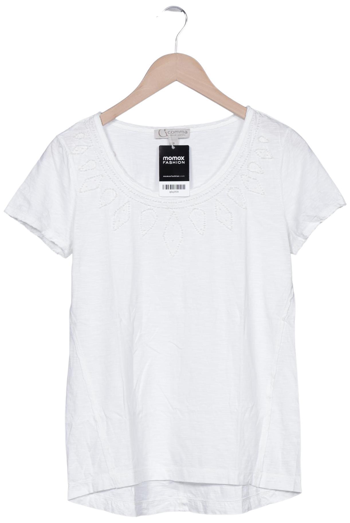 

Comma Damen T-Shirt, weiß, Gr. 36