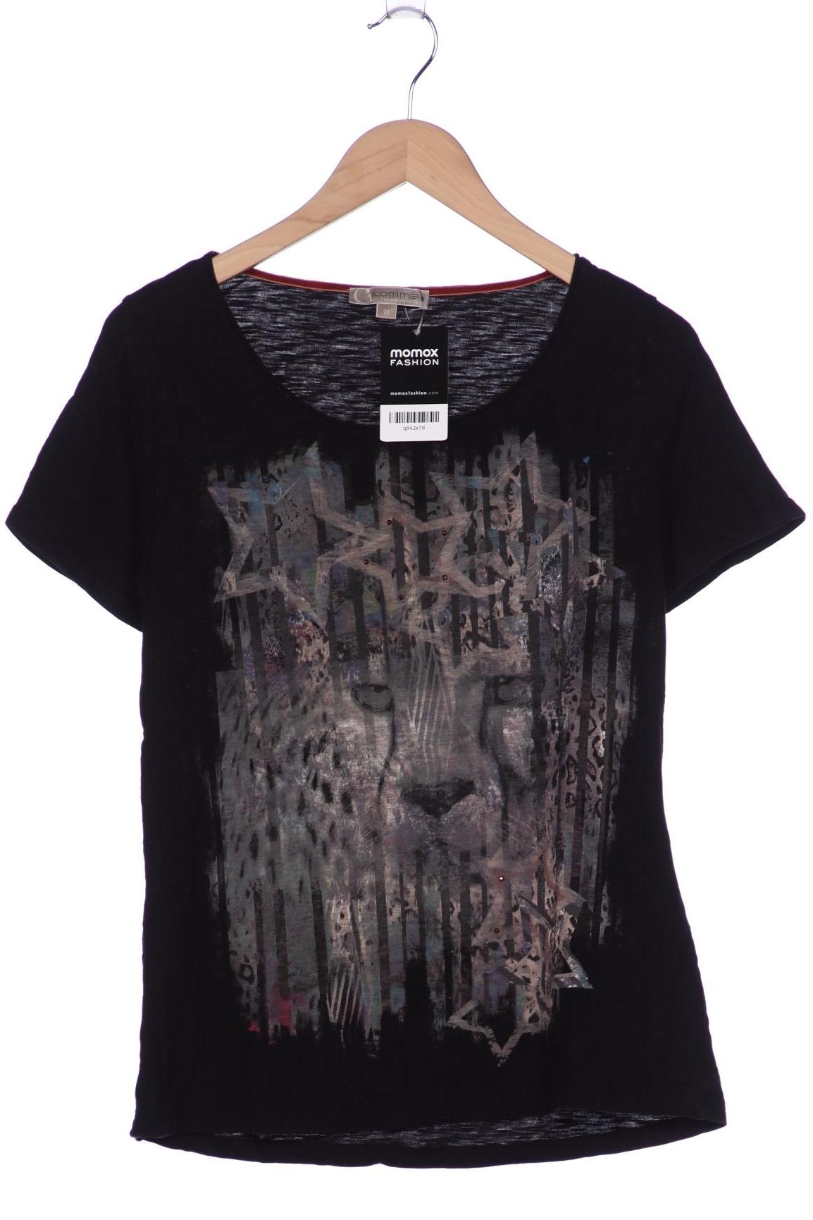 

Comma Damen T-Shirt, schwarz, Gr. 38