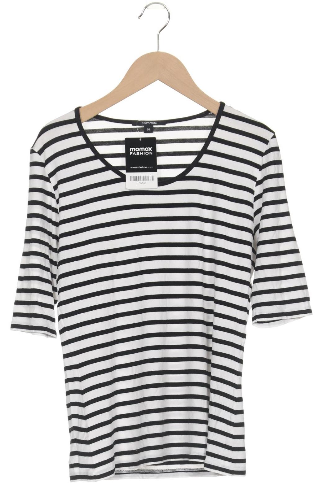 

Comma Damen T-Shirt, weiß, Gr. 36
