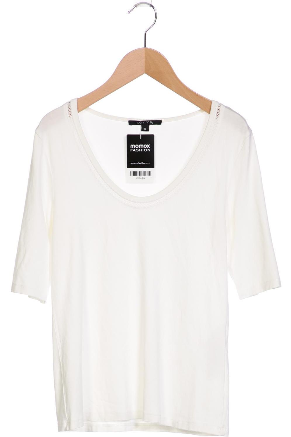 

Comma Damen T-Shirt, weiß, Gr. 34