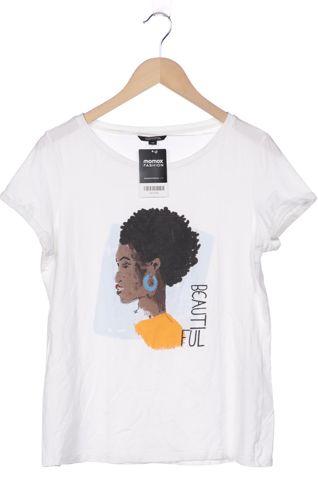 

Comma Damen T-Shirt, weiß
