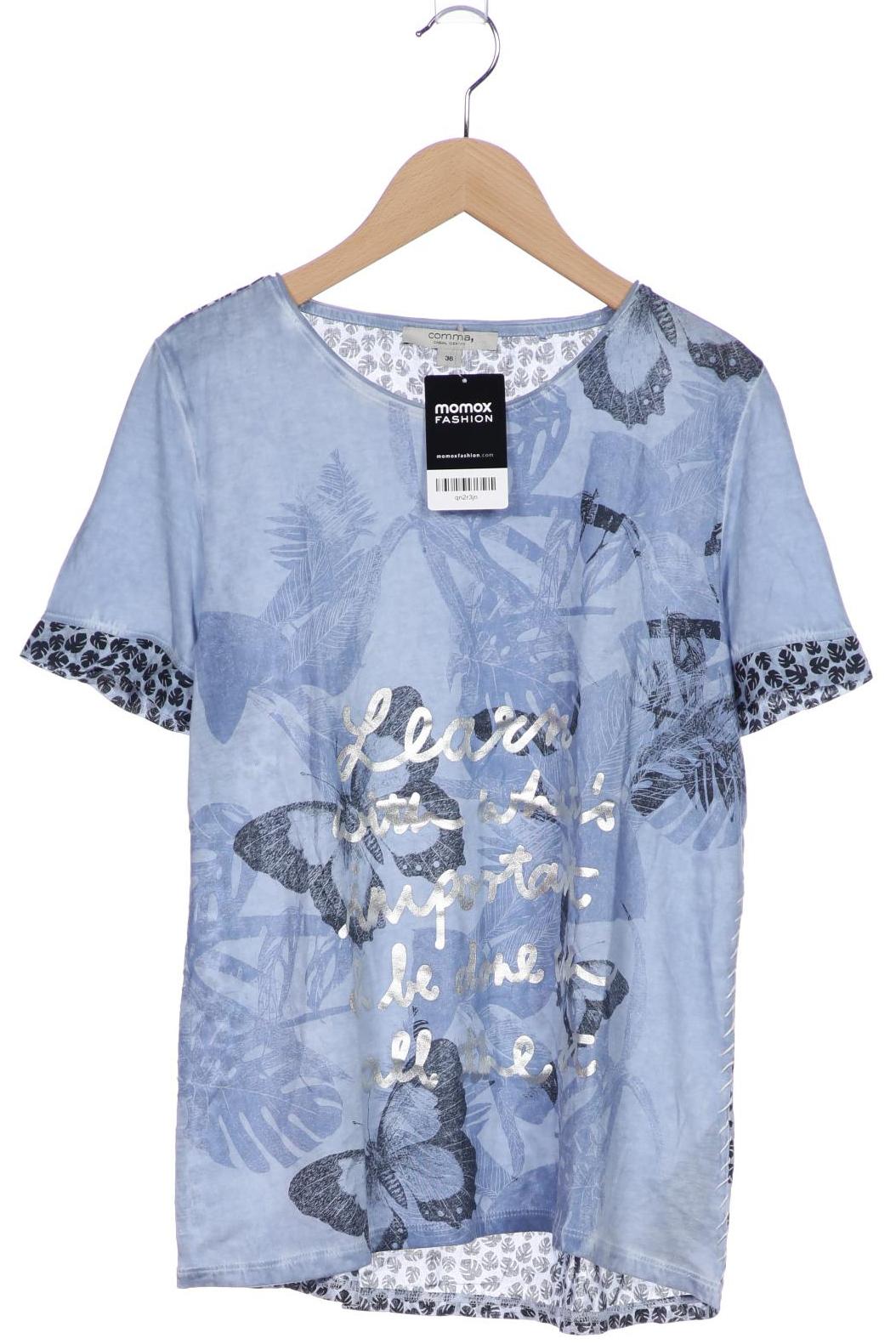 

Comma Damen T-Shirt, hellblau, Gr. 36