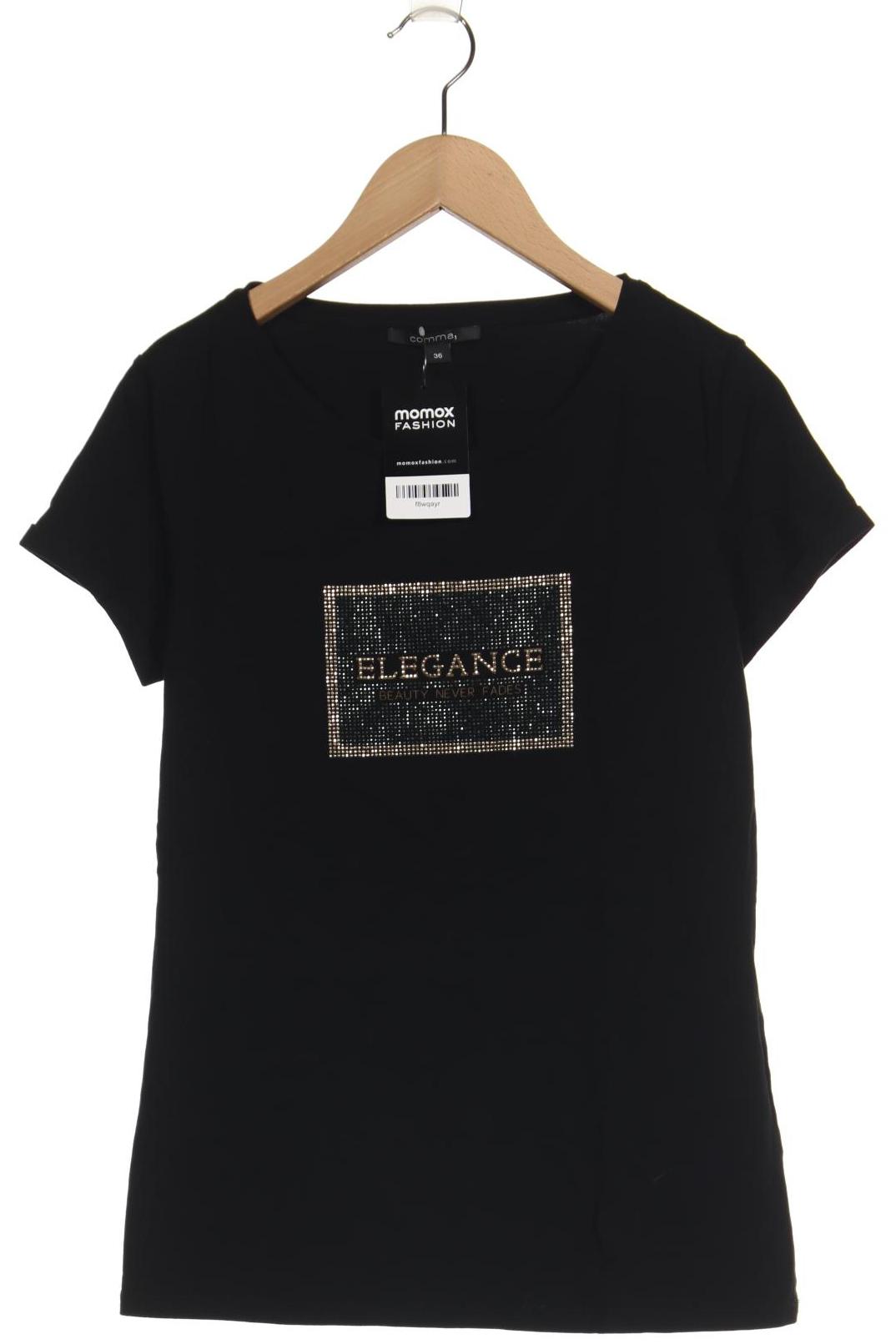 

Comma Damen T-Shirt, schwarz, Gr. 36